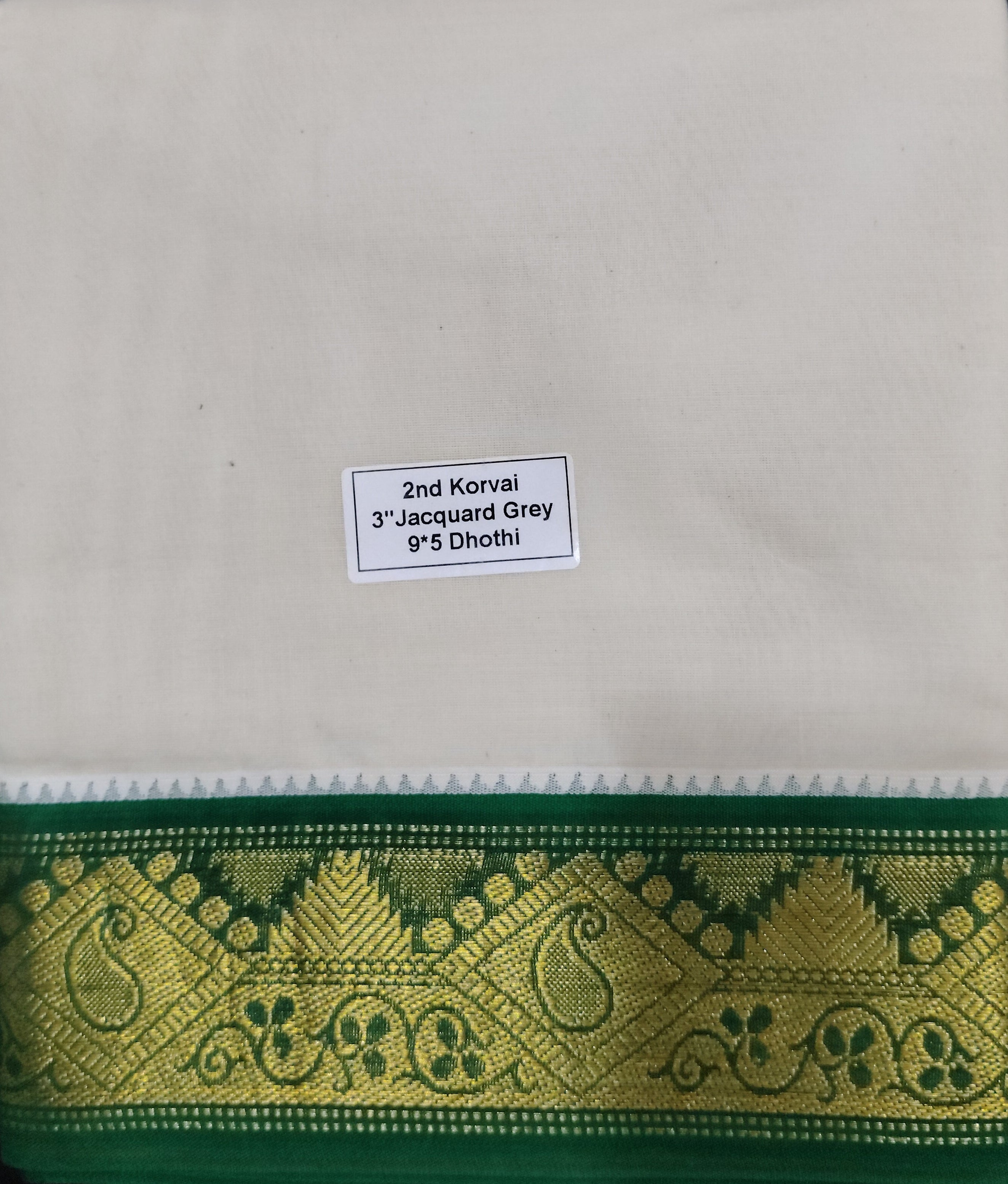 Pure cotton Muhurtham Jacquard dhoti 9*5