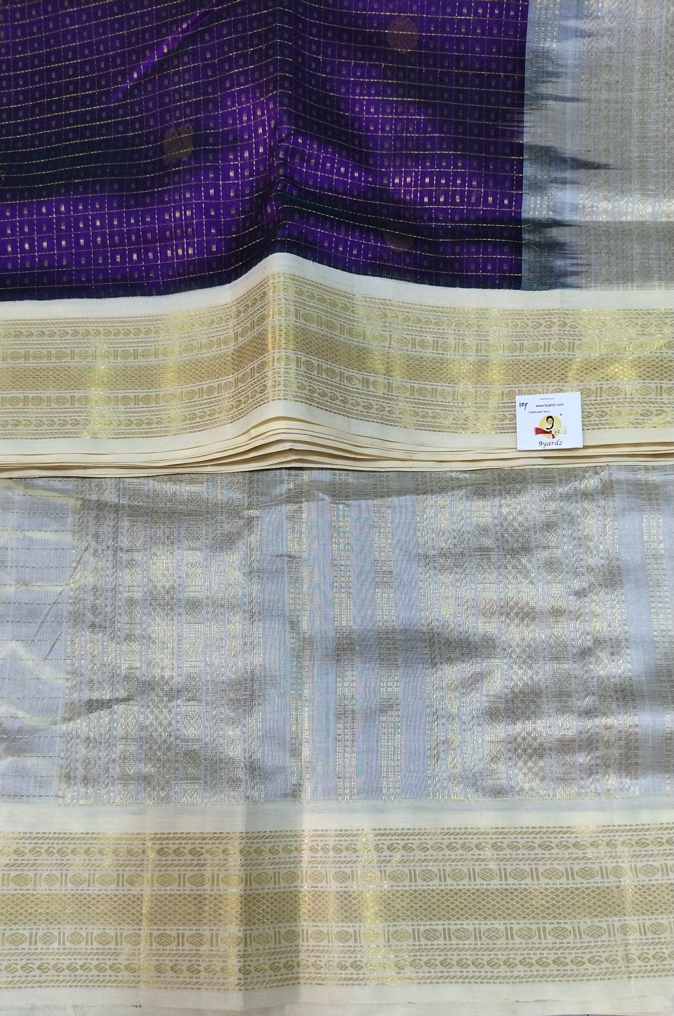 Pure silk cotton -Korvai 10yards madisar