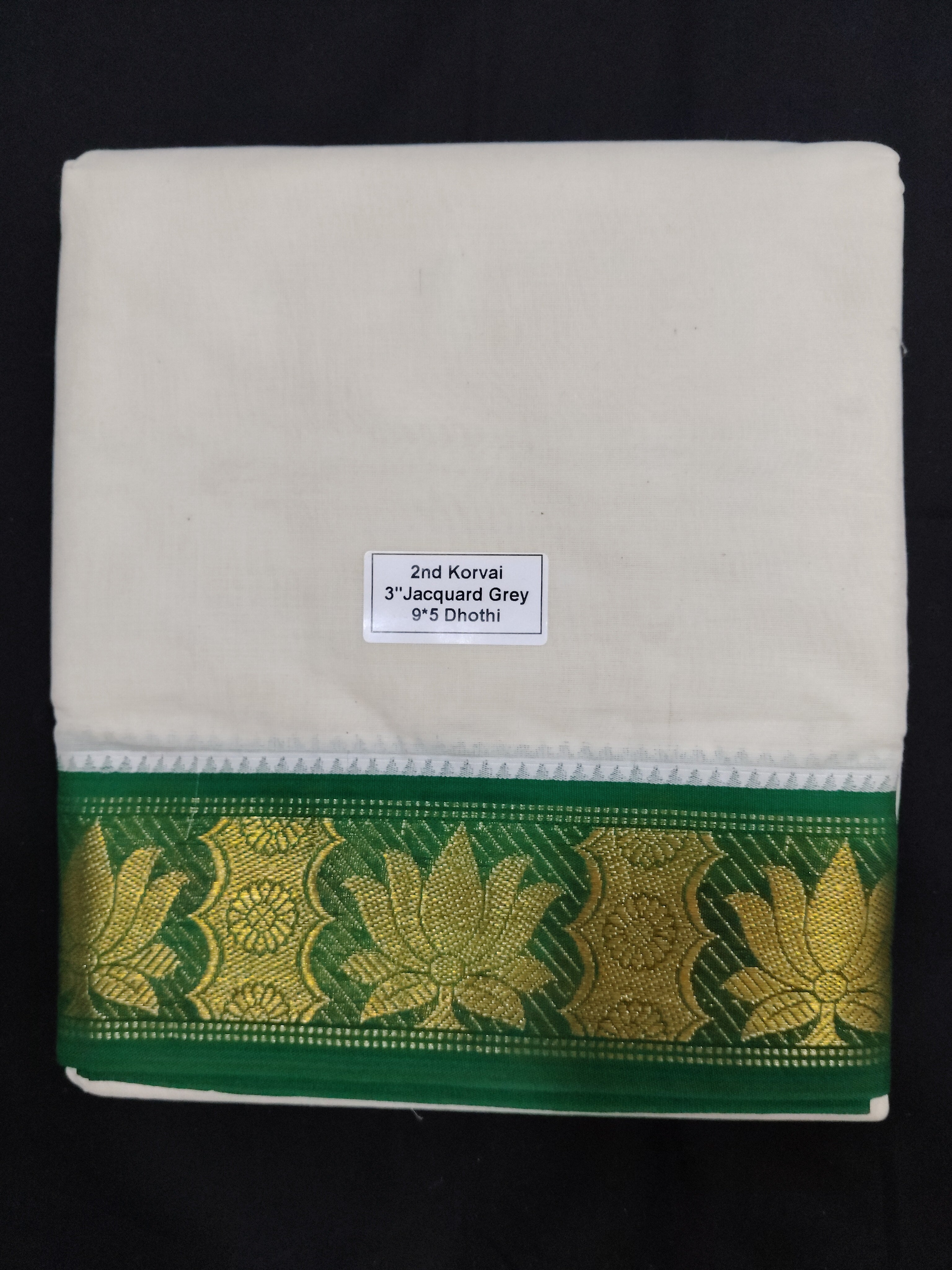 Pure cotton Muhurtham Jacquard dhoti 9*5