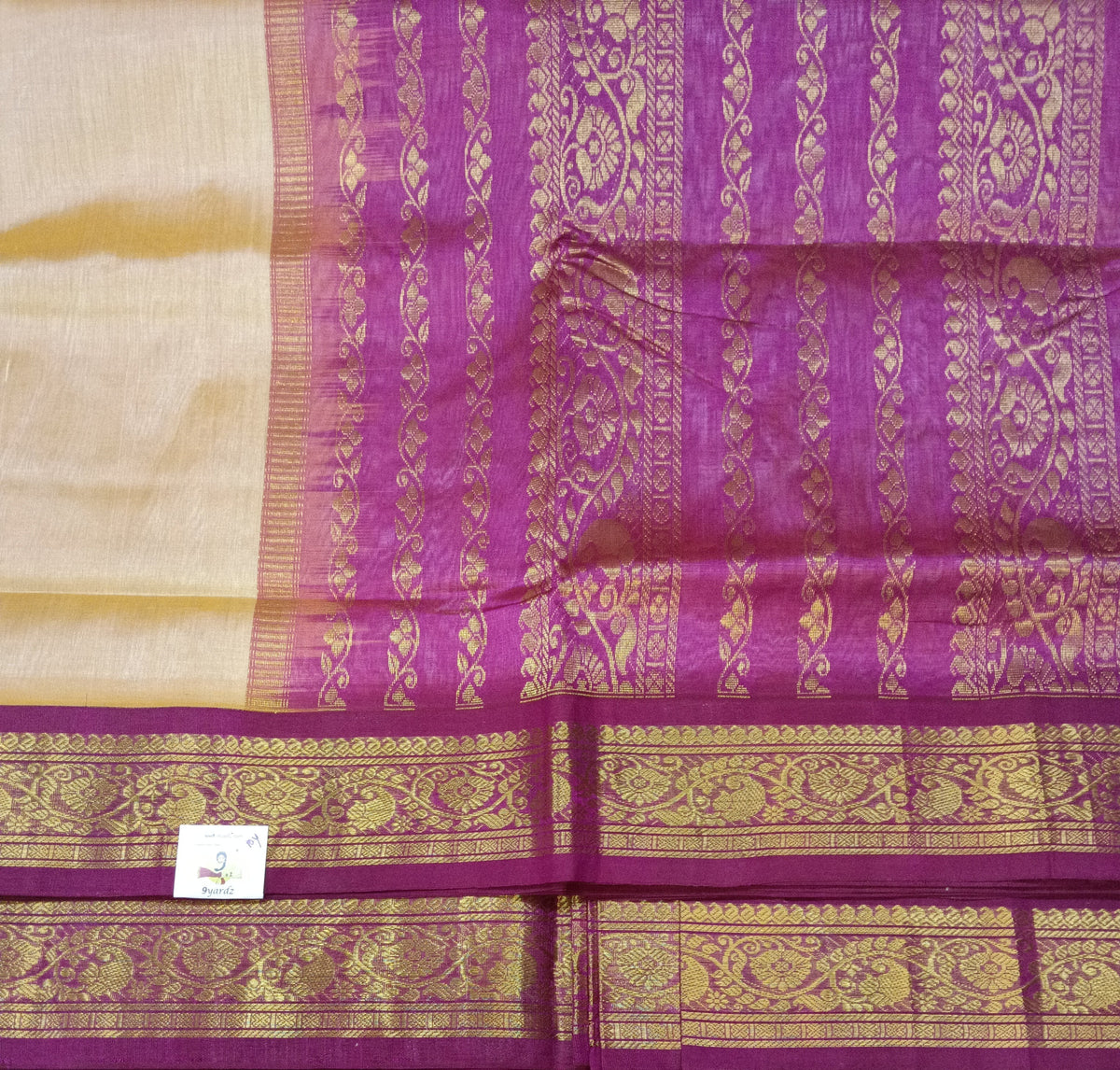 Pure silk cotton -Korvai 10yards madisar