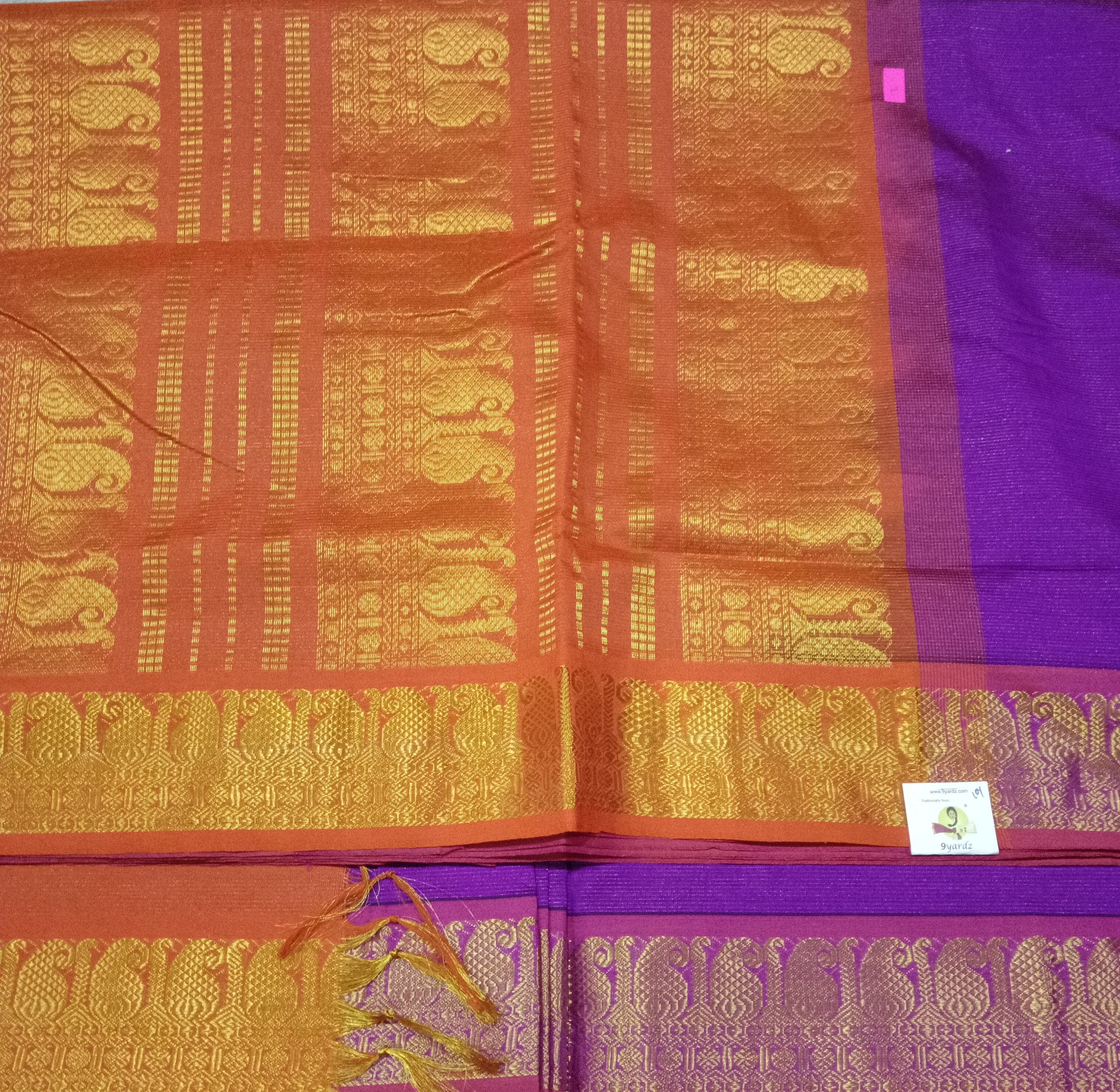 Semi Silk cotton vairavoosi Madisar 10yards