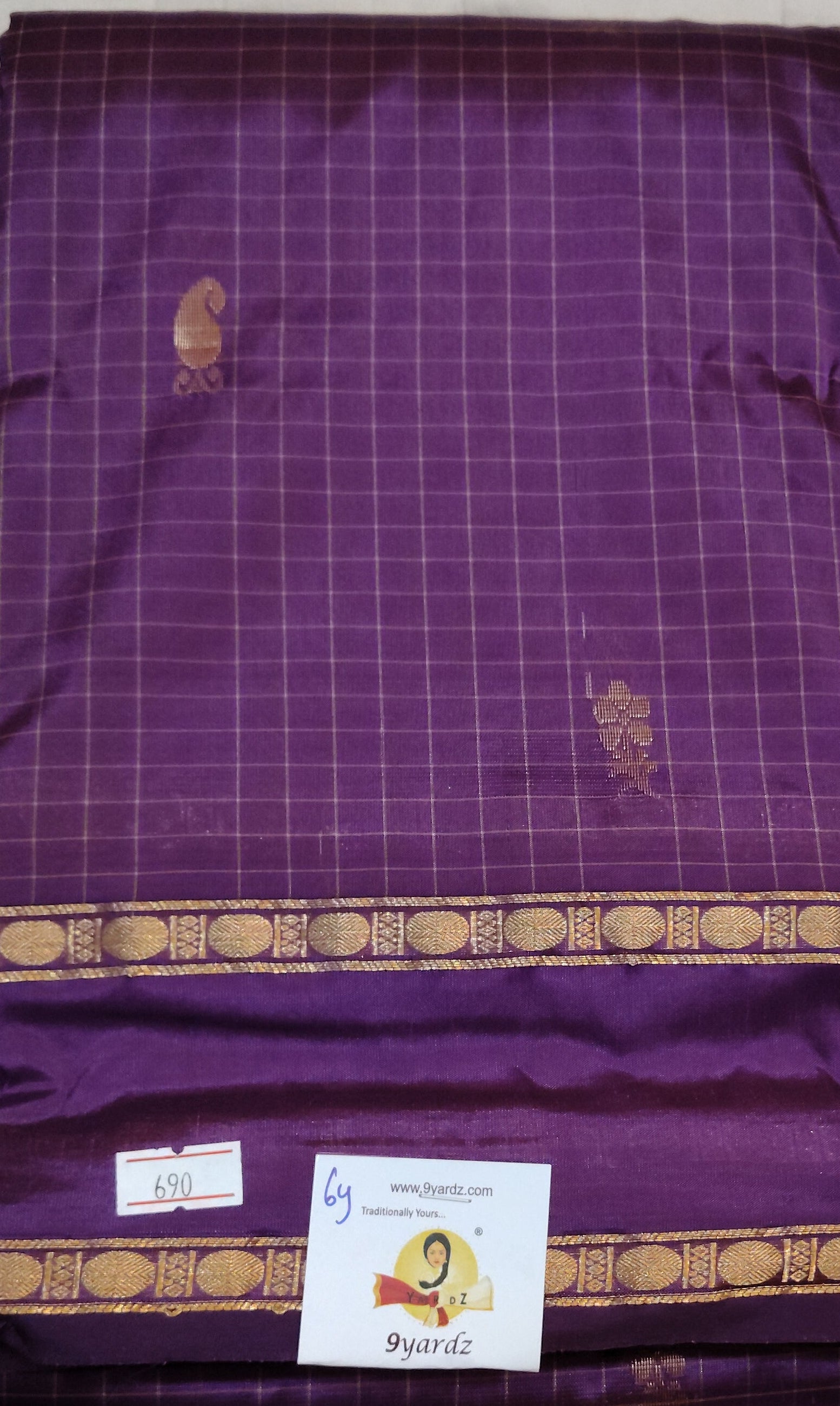 China silk checked 6Yards
