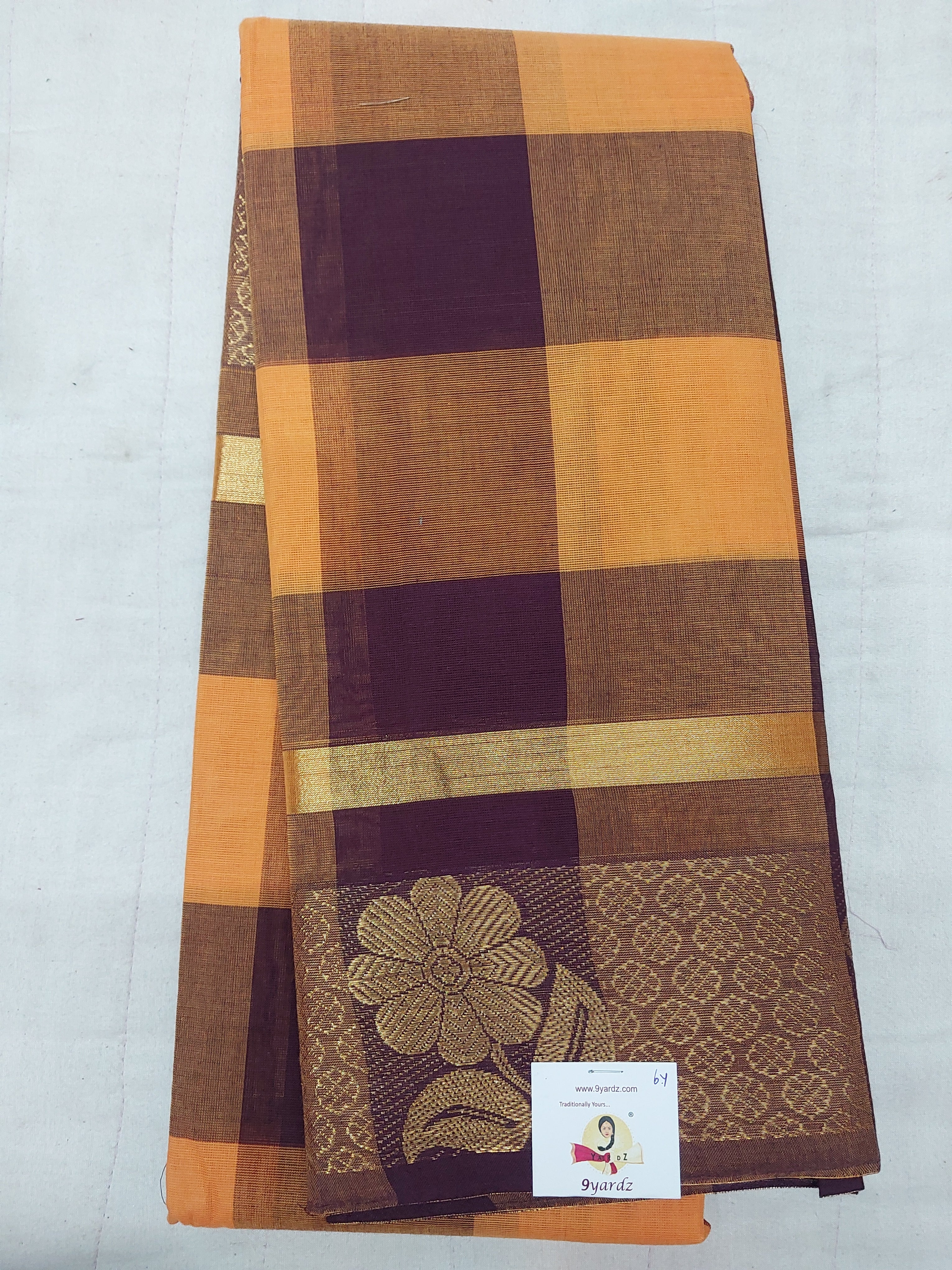 Chettinadu cotton checked 6 yardz