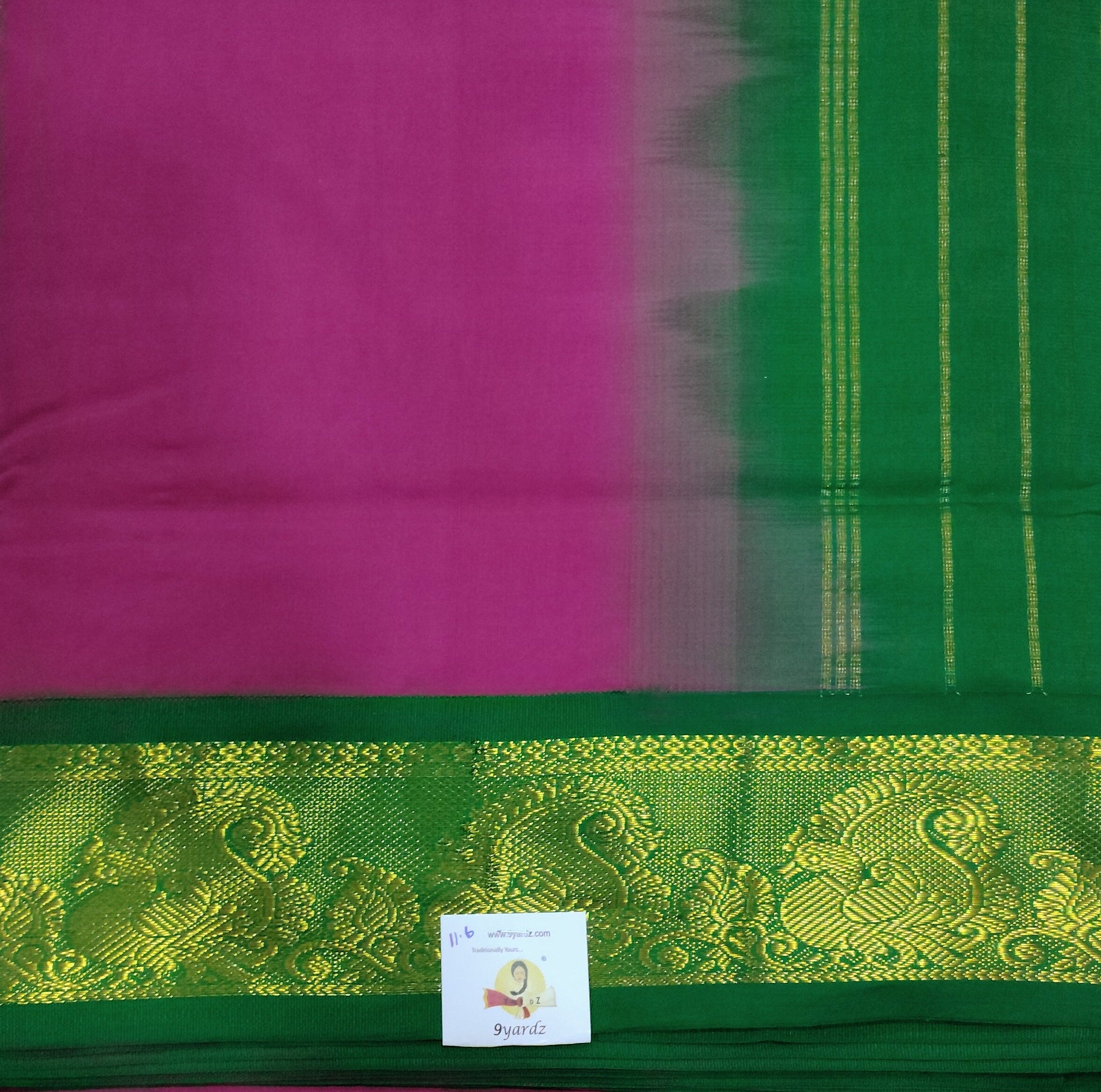 Semi Silk cotton Korvai 11.6 Yardz