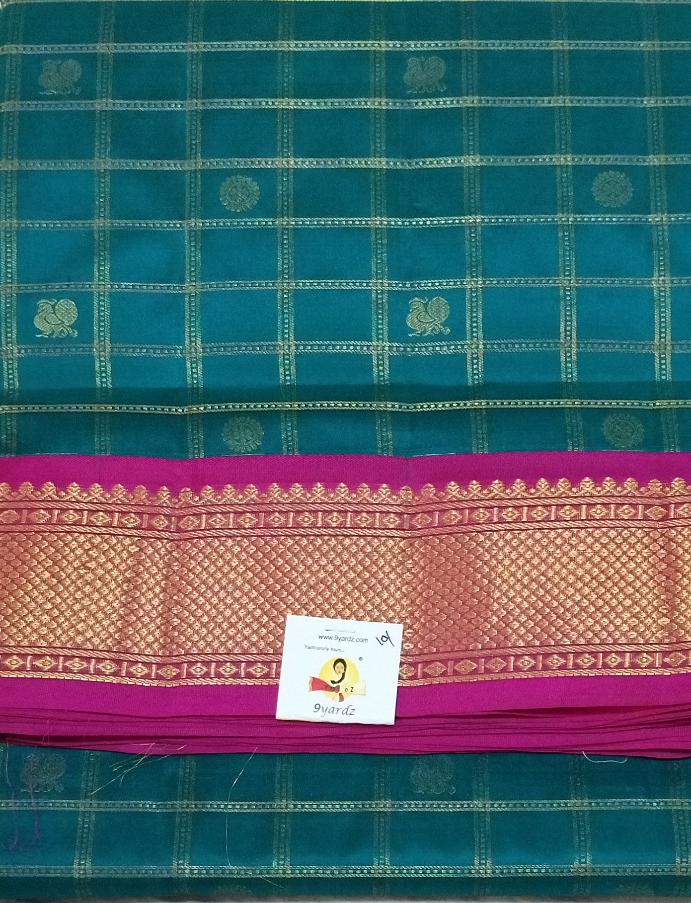 Pure silk checked 10 yardz