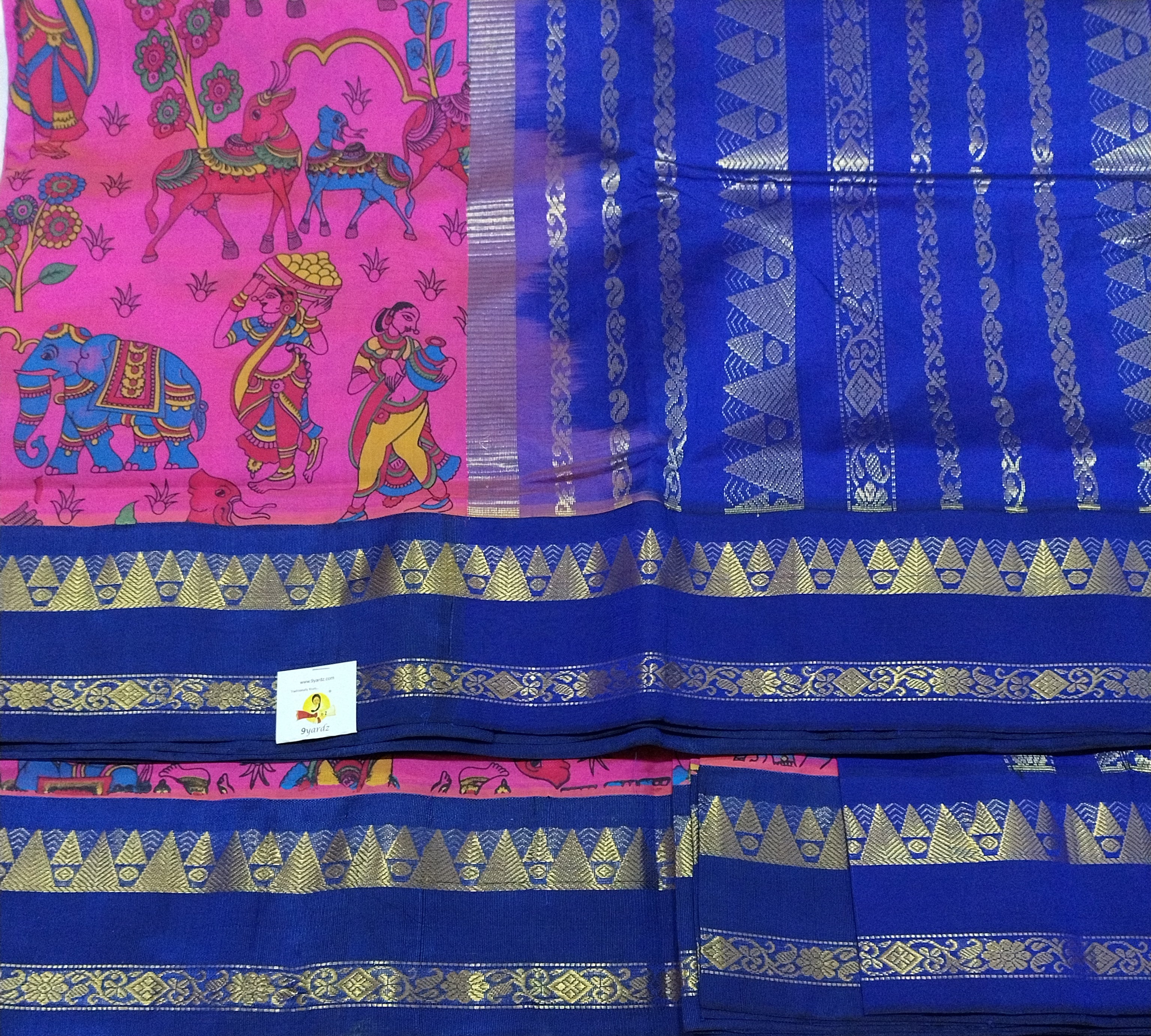 Semi Silk cotton Korvai Printed Madisar