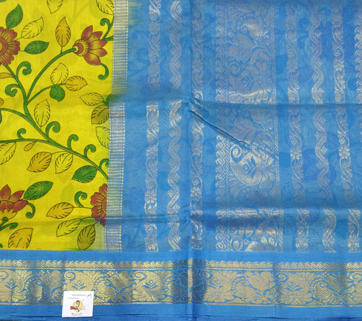 Pure silk cotton -Korvai Printed 10yards madisar