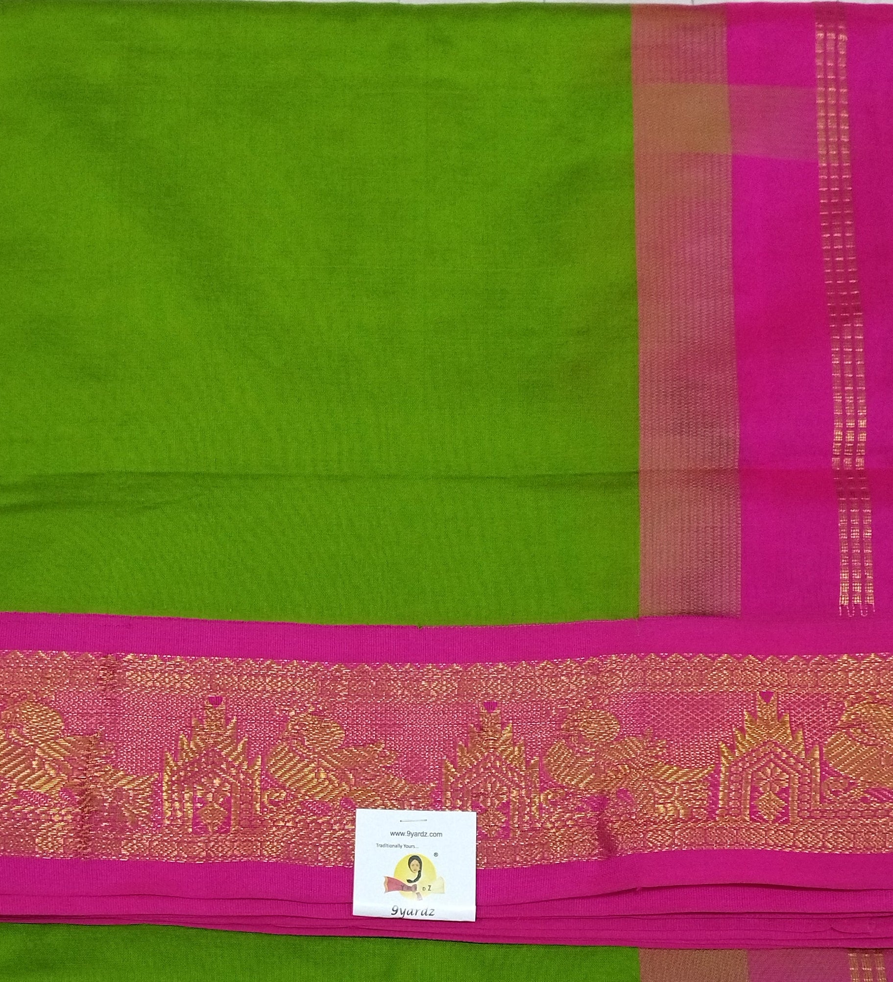 Semi silk Plain Korvai 6Yards
