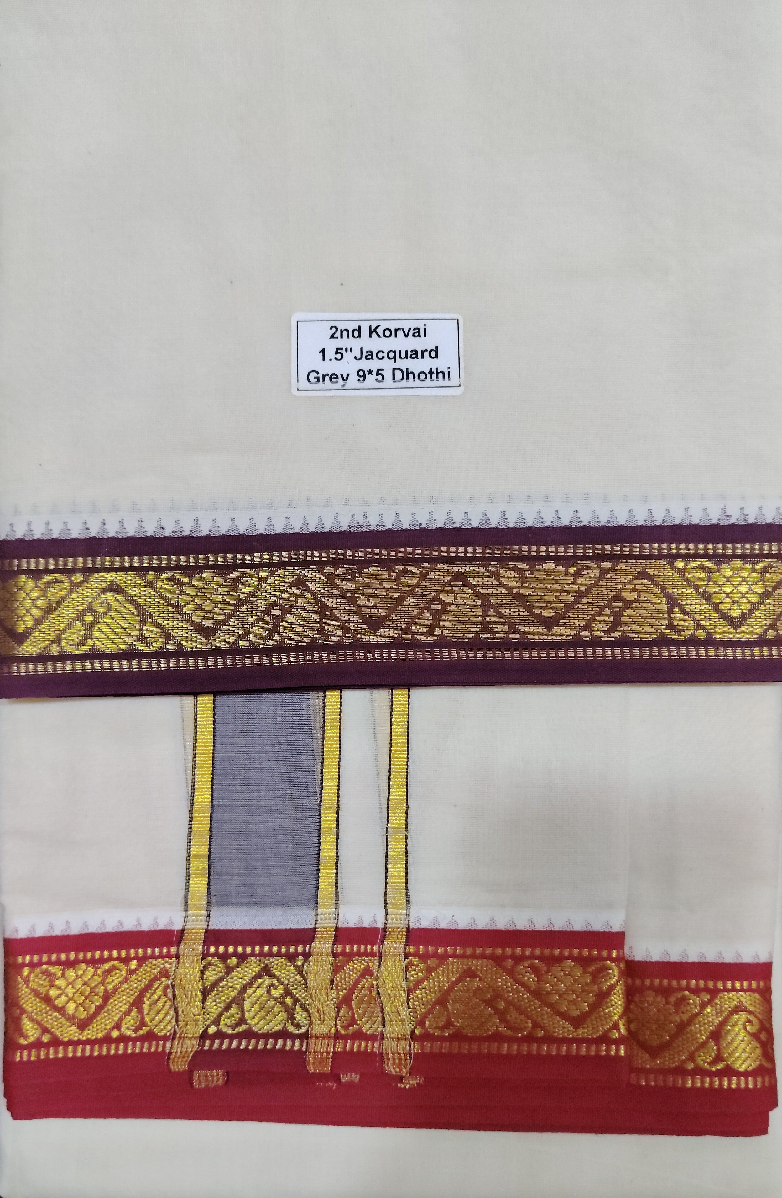 Pure cotton Muhurtham dhoti 9*5