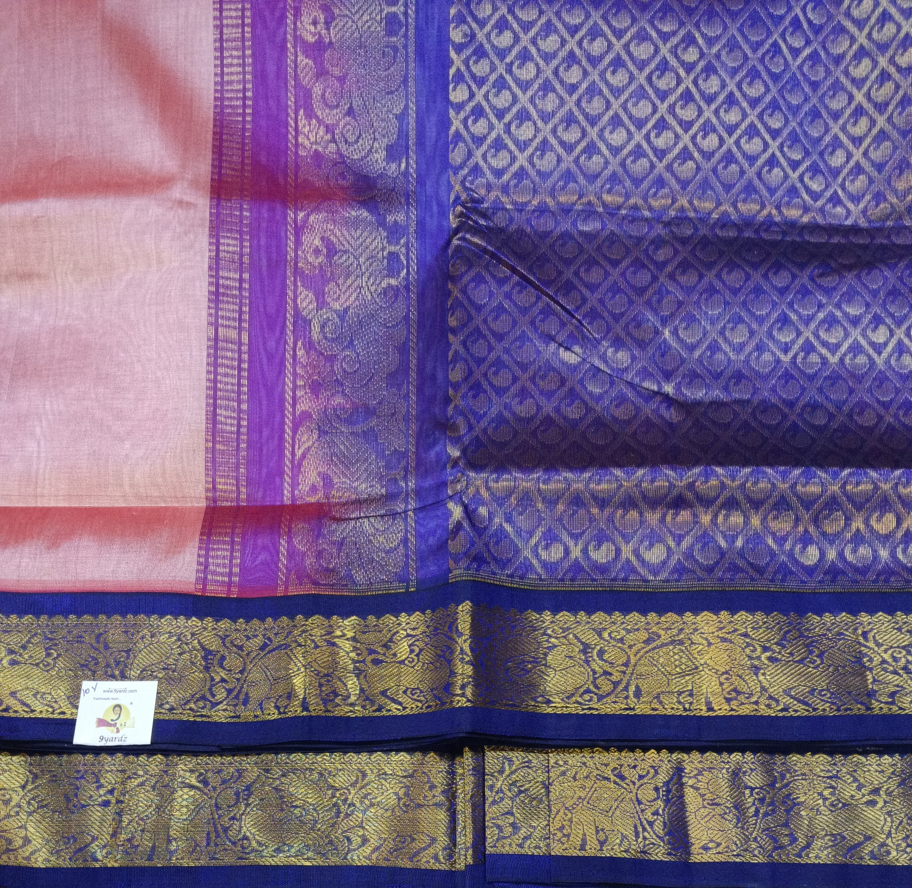Pure silk cotton -Korvai 10yards madisar