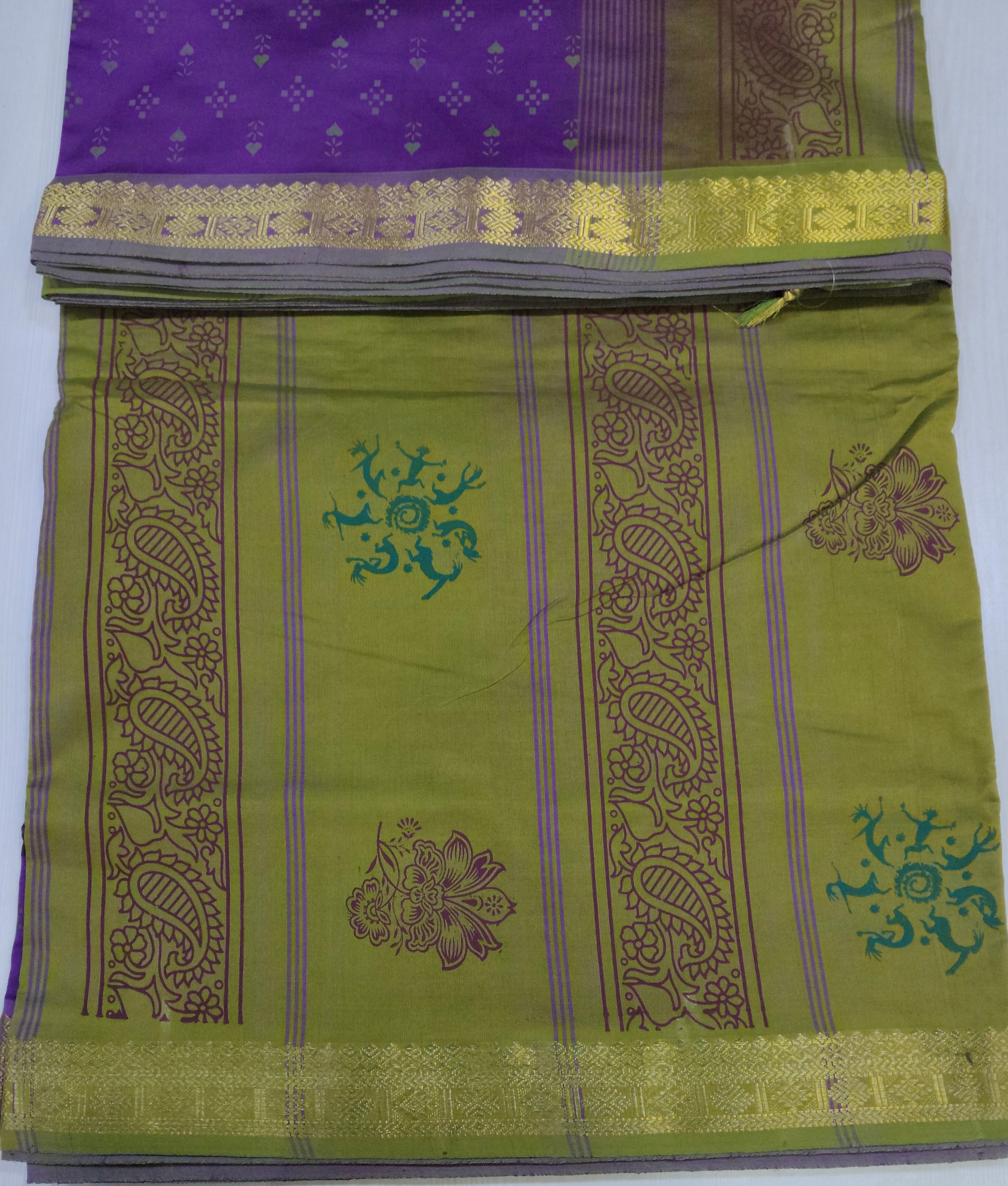 Semi Silk cotton printed Madisar (Copy)