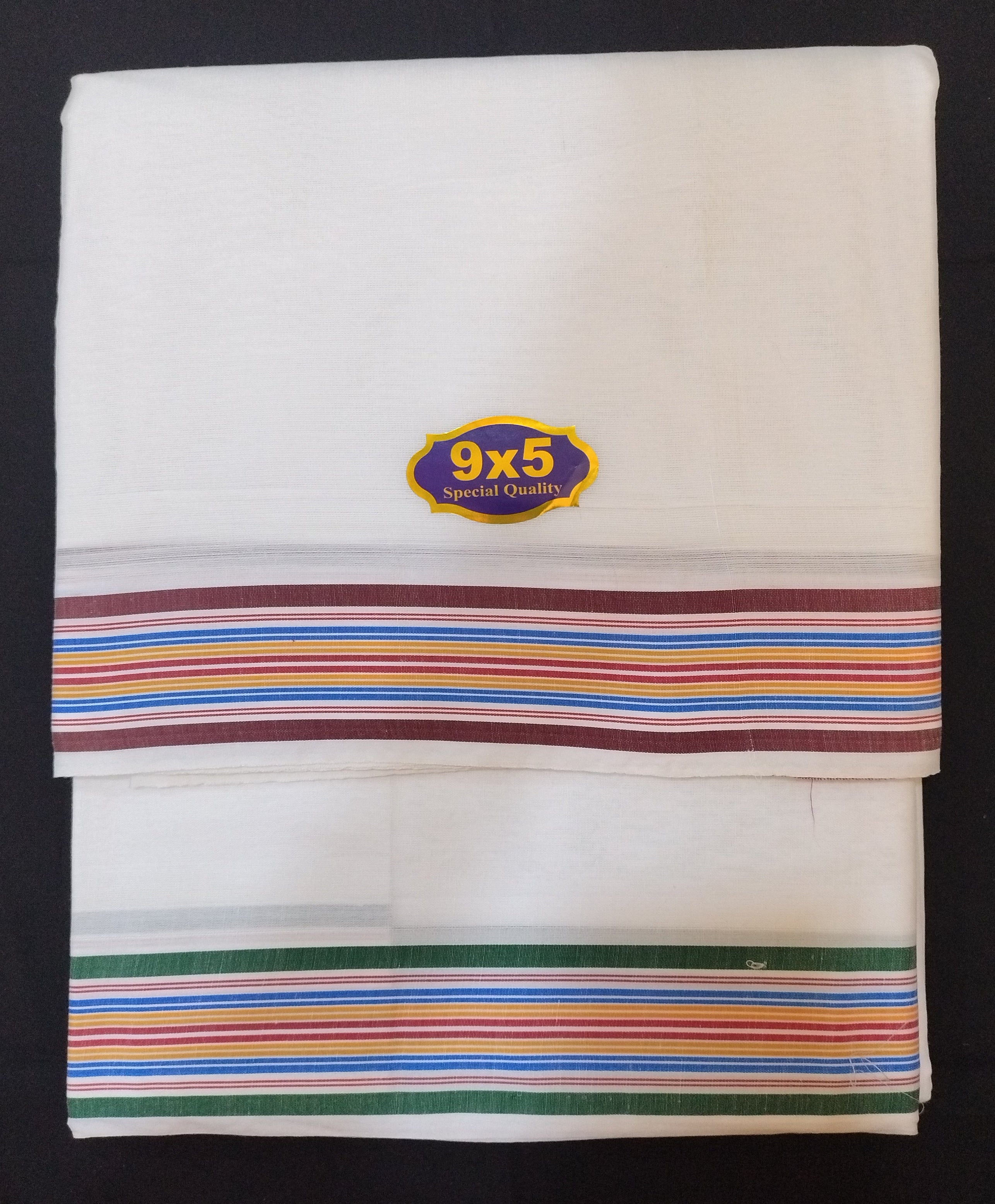 Cotton Dhothi bleached 9*5