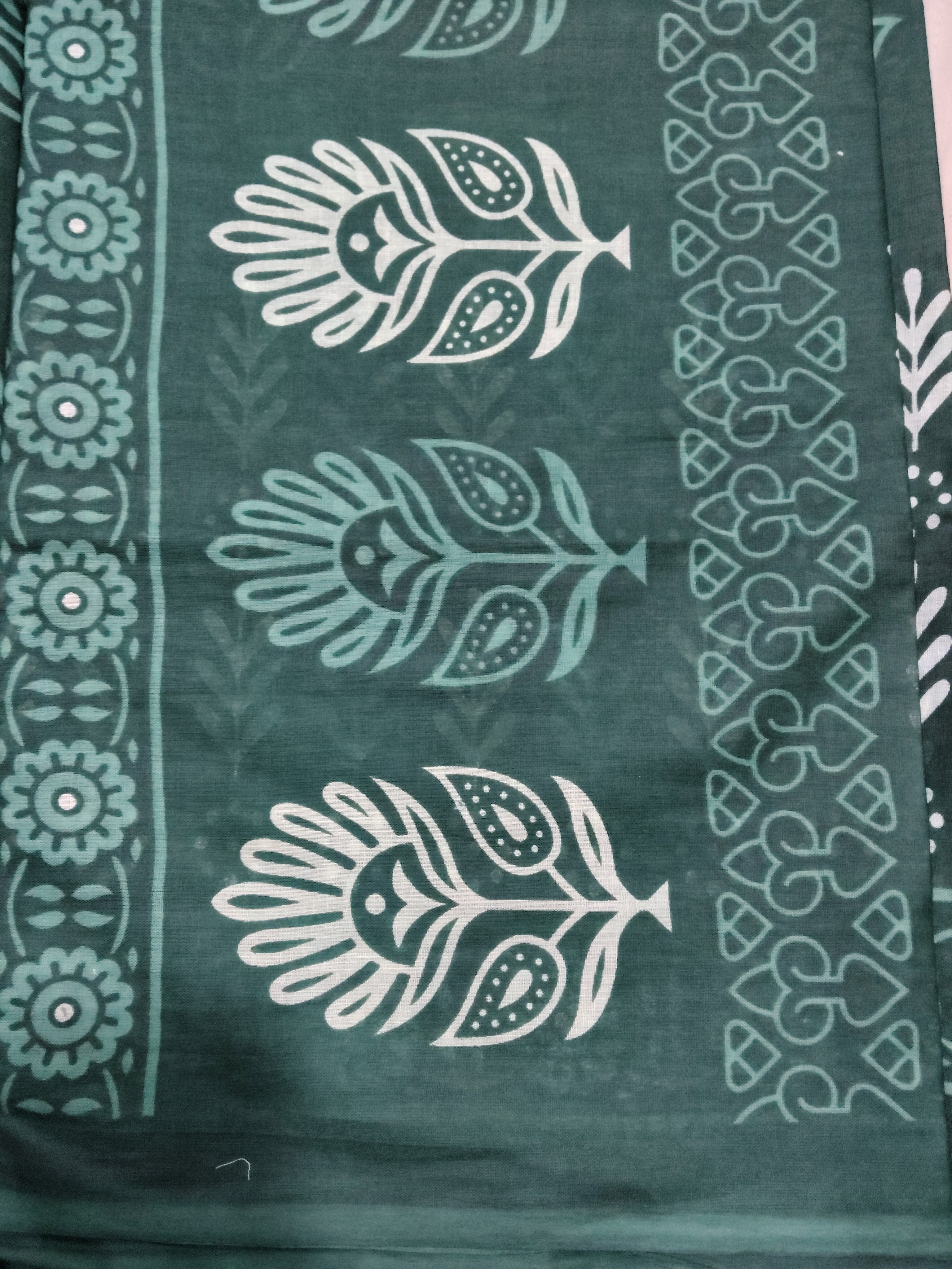 Soft Cotton Bathik saree 6yardz