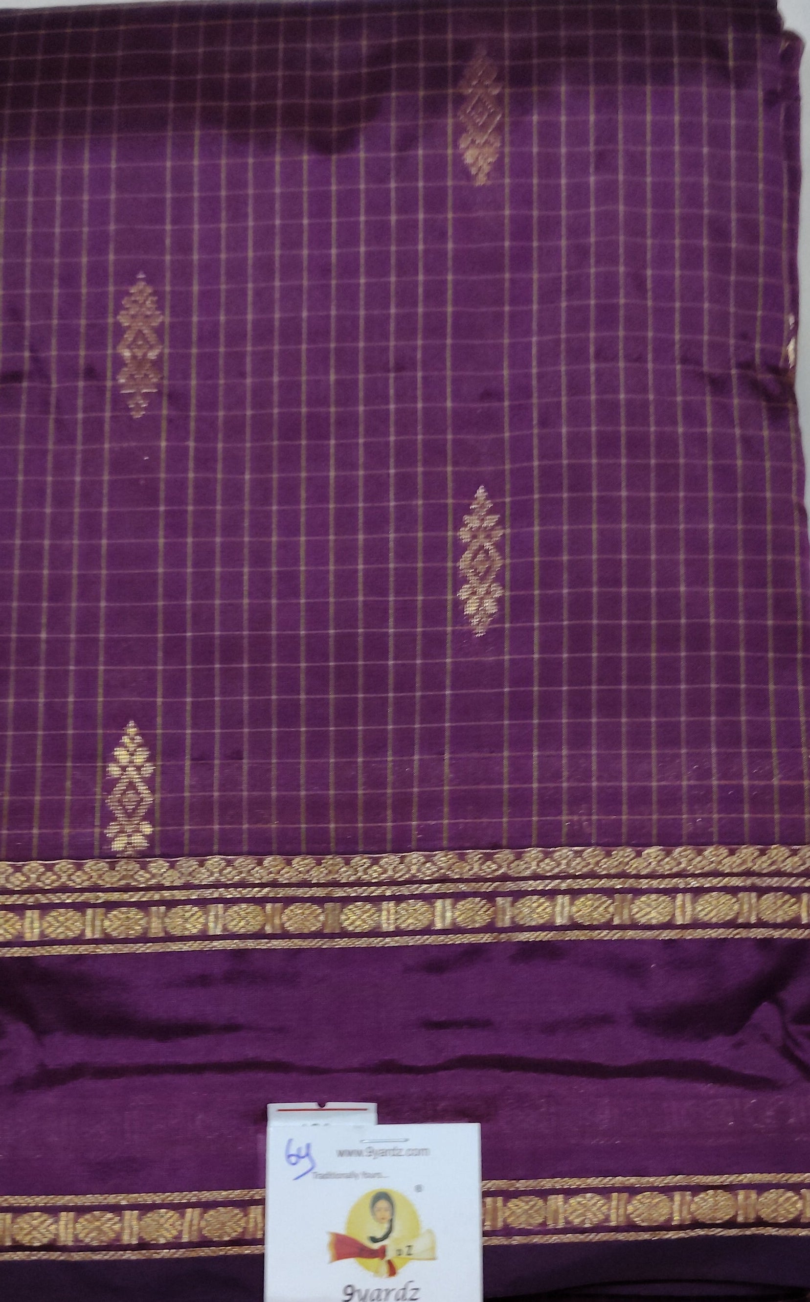 China silk checked 6Yards