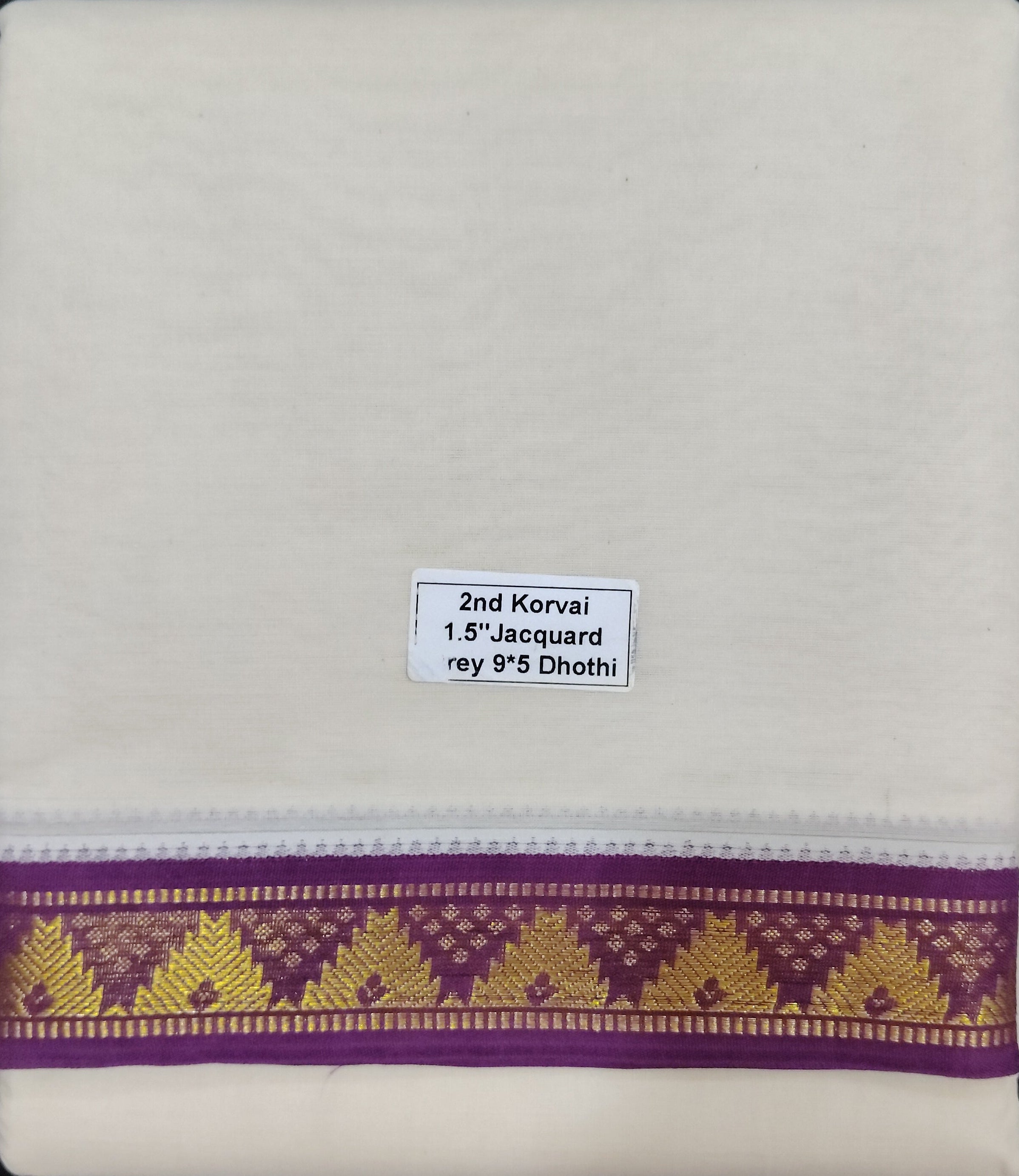 Pure cotton Muhurtham dhoti 9*5