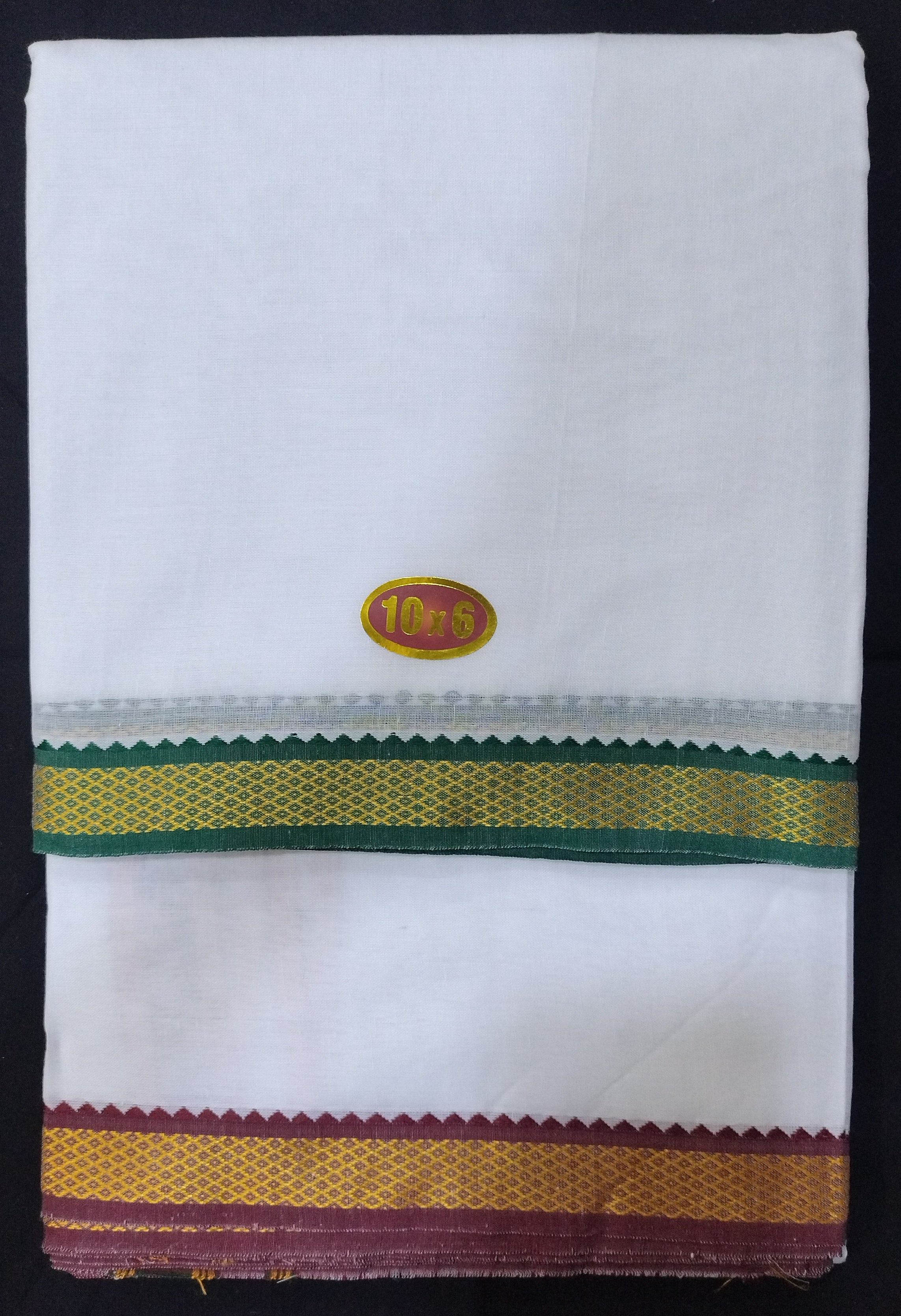 Cotton bleached dhoti 10*6