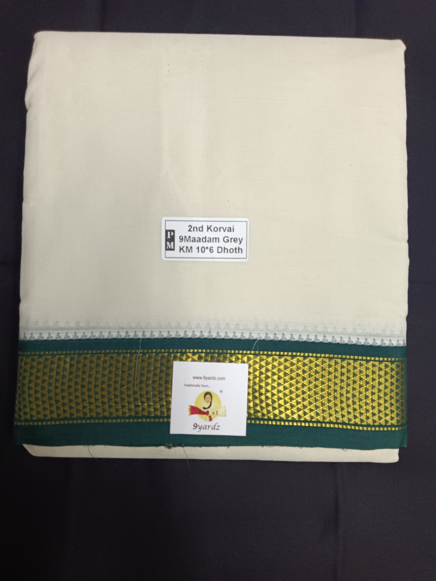 Pure cotton Muhurtham dhoti 10*6 9Maadampet KM