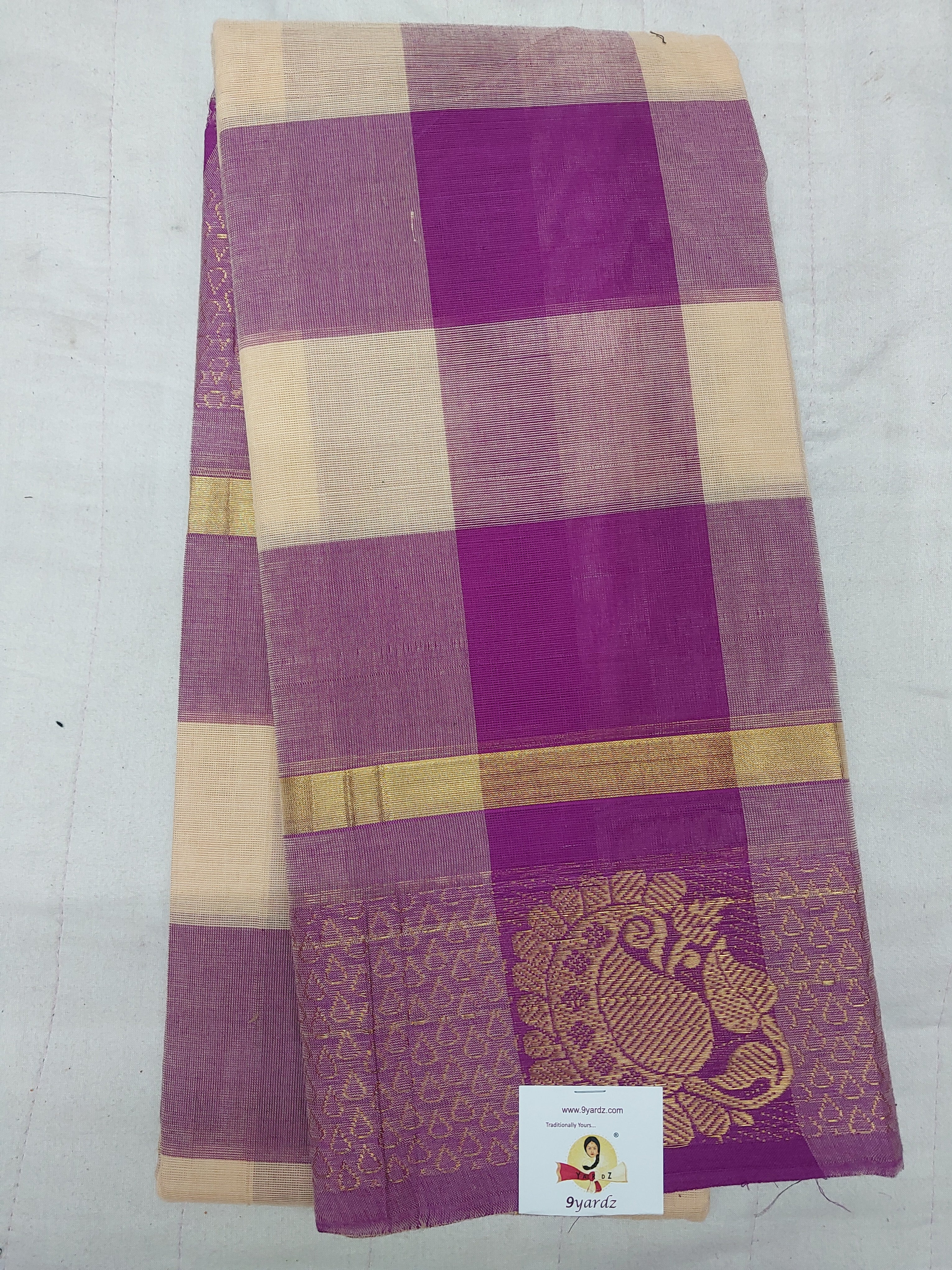 Chettinadu cotton checked 6 yardz