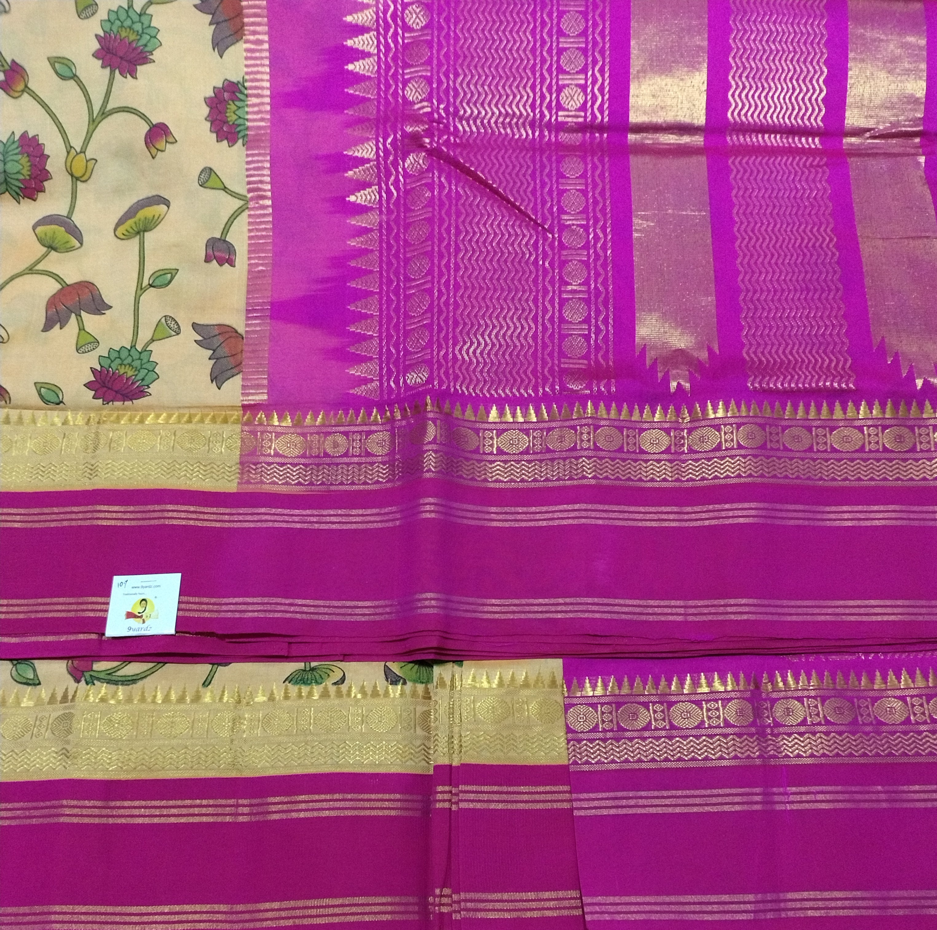 Semi Silk cotton Korvai Printed Madisar