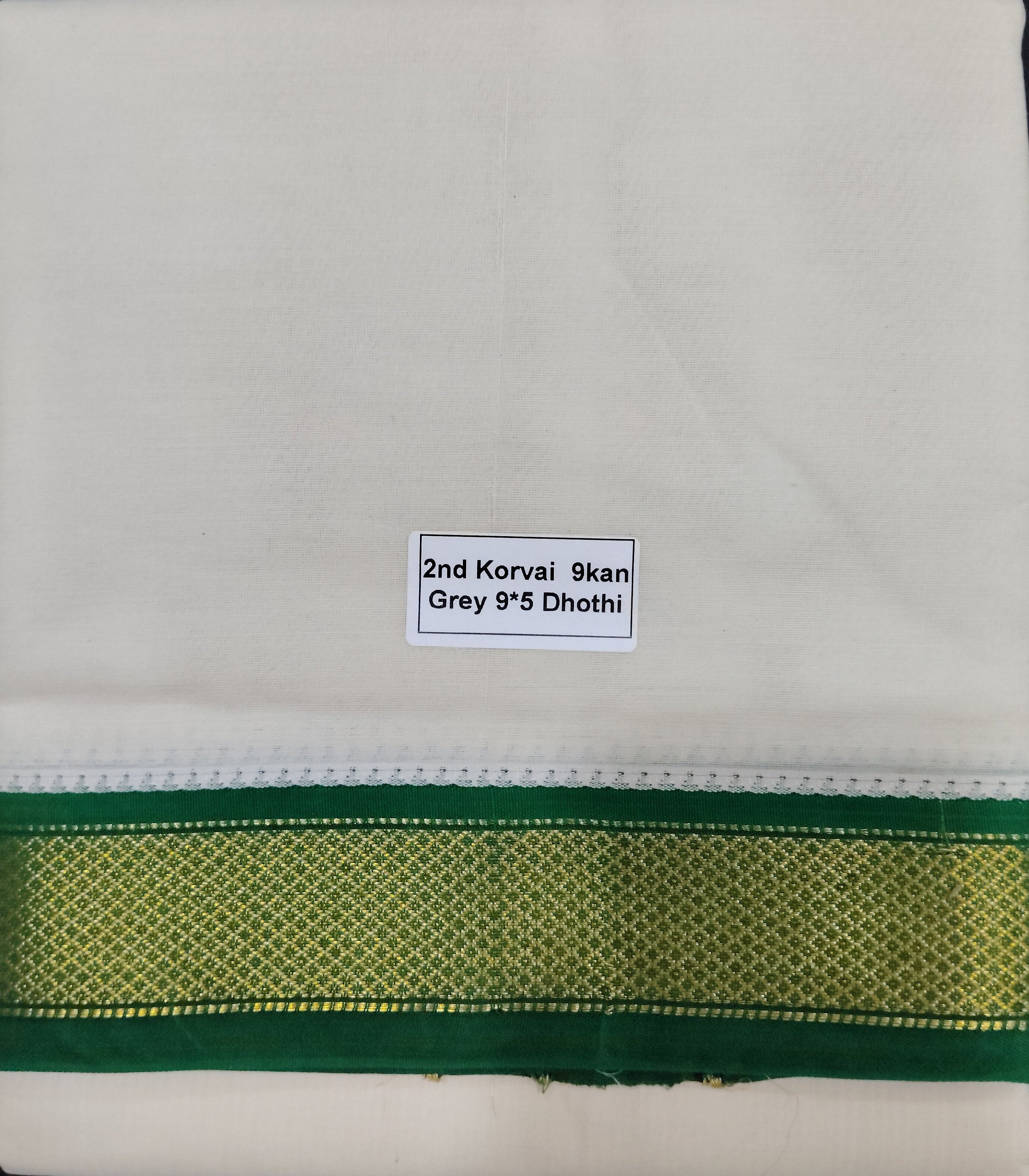 Pure cotton Muhurtham 9kann dhoti 9*5
