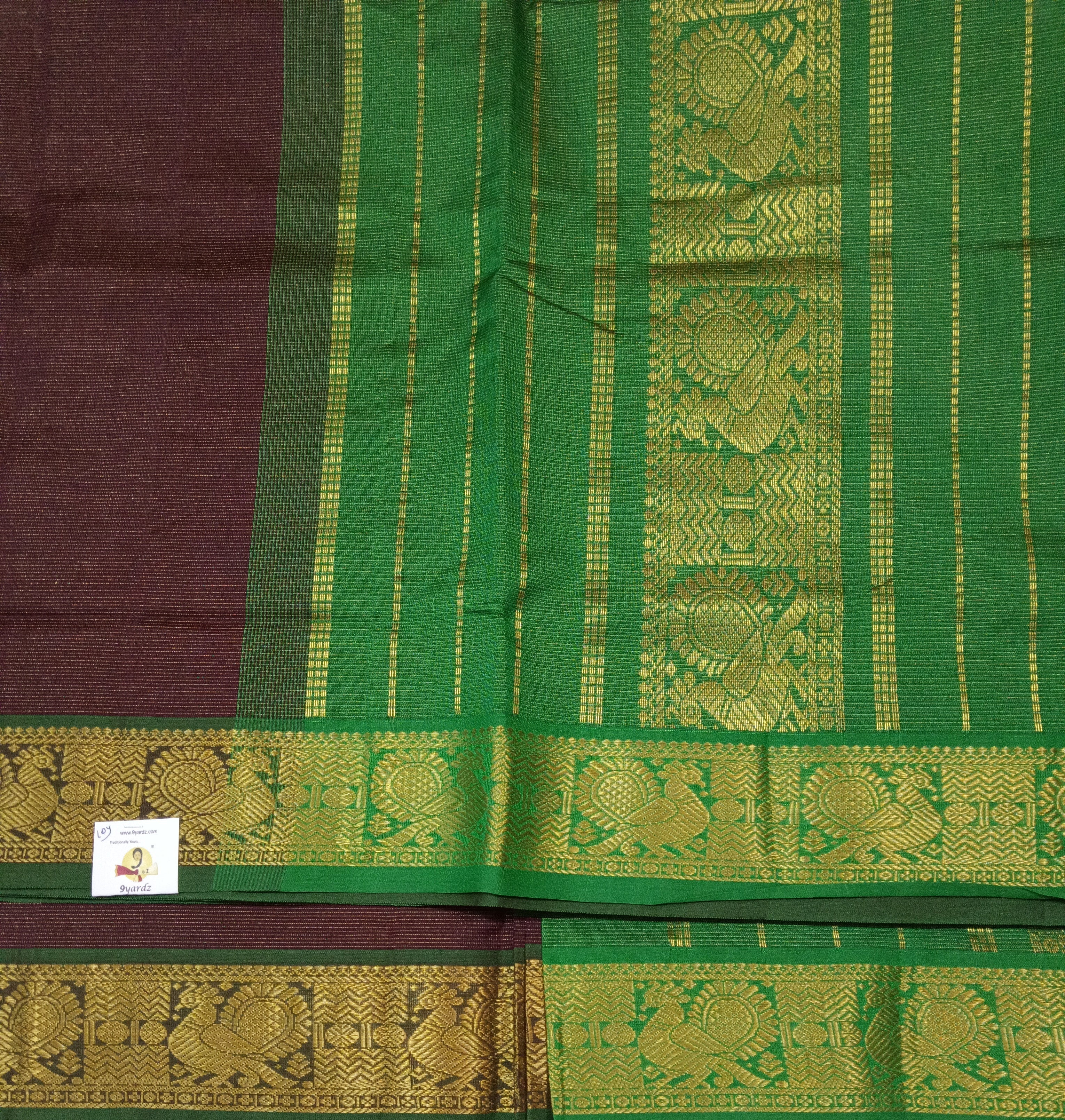 Semi Silk cotton vairavoosi Madisar 10yards