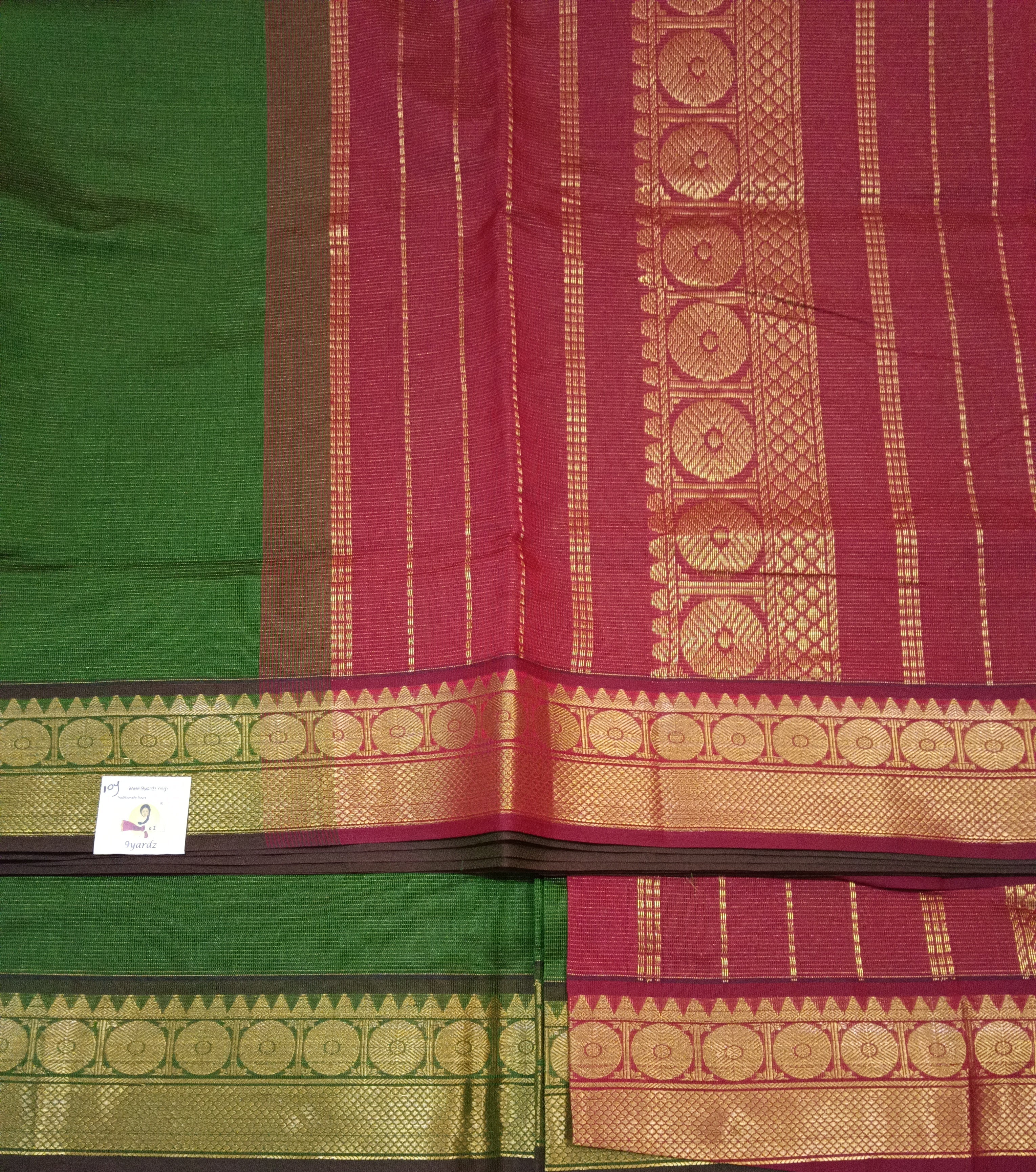 Semi Silk cotton vairavoosi Madisar 10yards