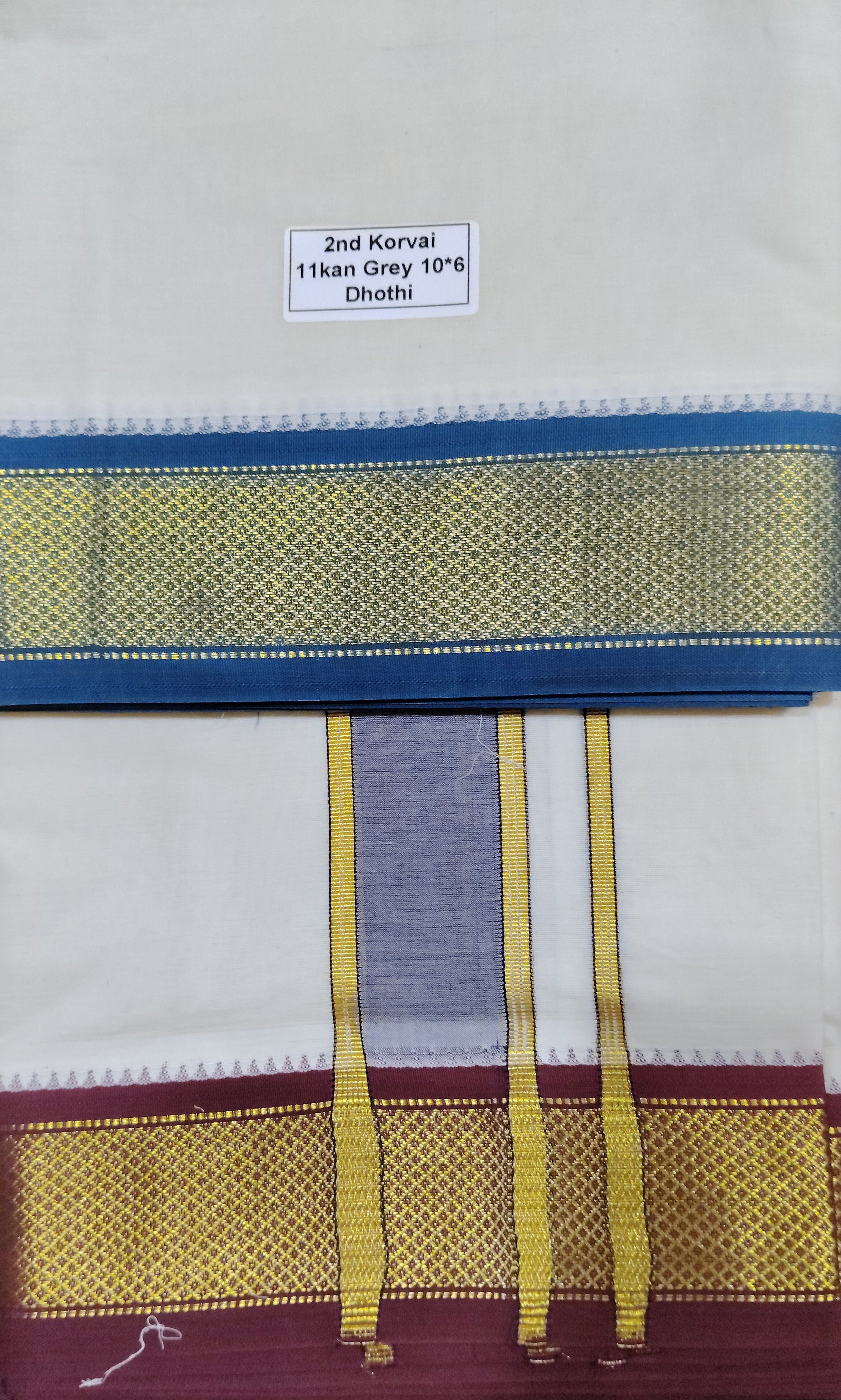 Pure cotton Muhurtham dhoti 10*6 11kann