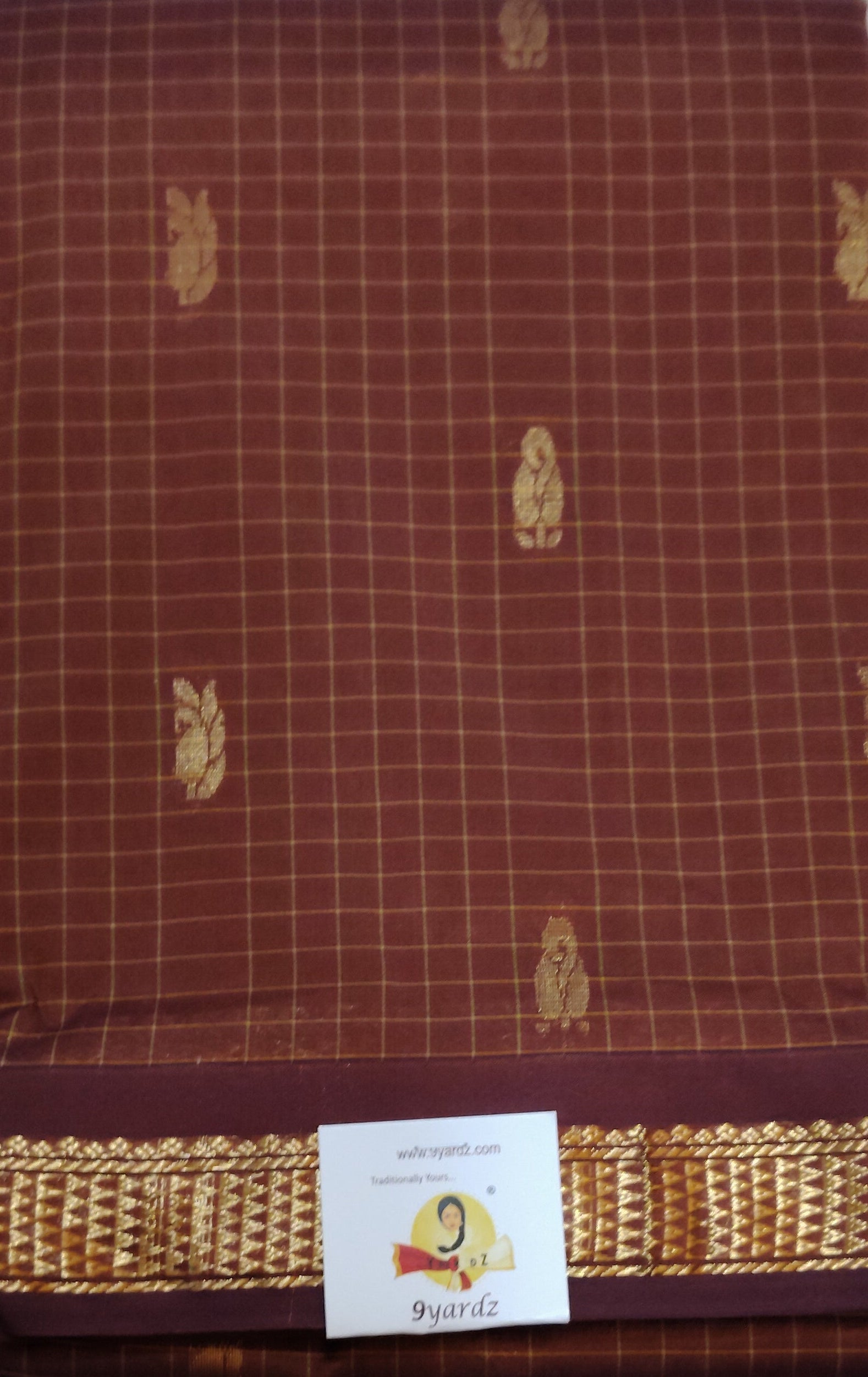 China silk checked 6yardz