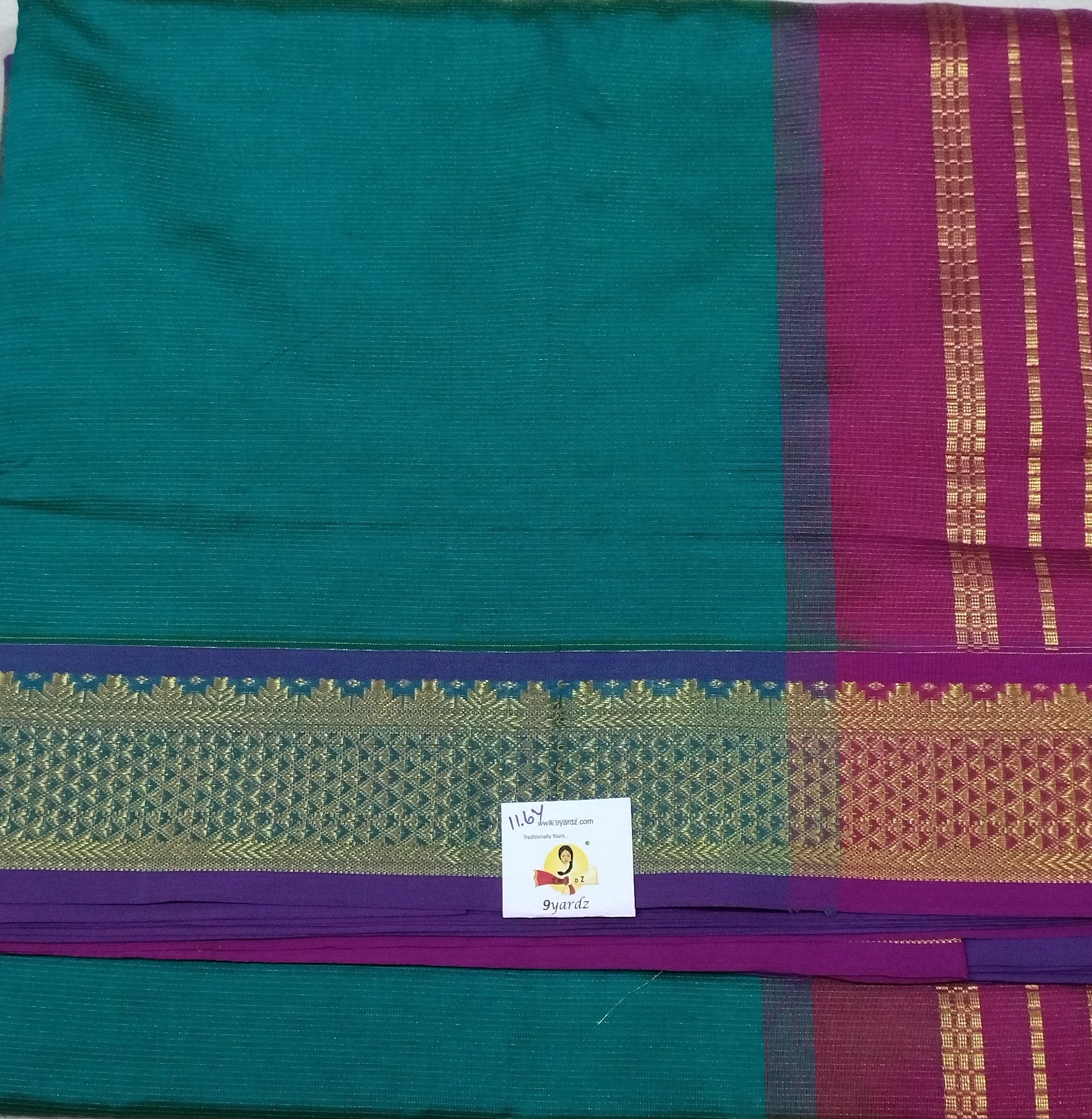 Semi Silk cotton Vairavoosi 11.6yardz