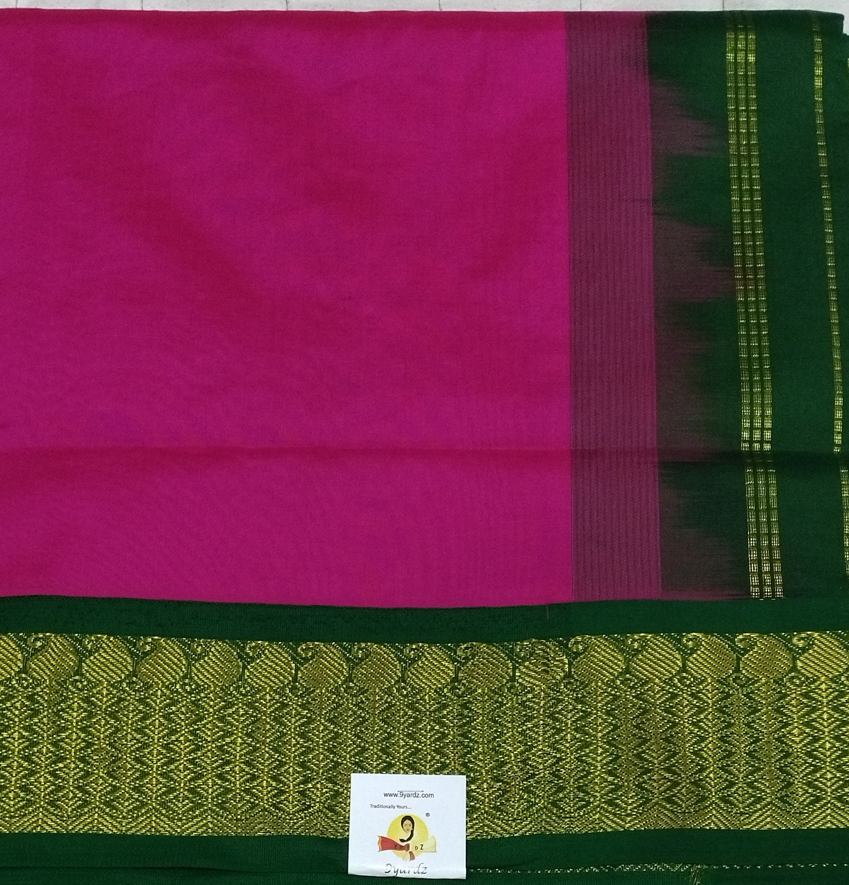 Semi silk Plain Korvai 6Yards