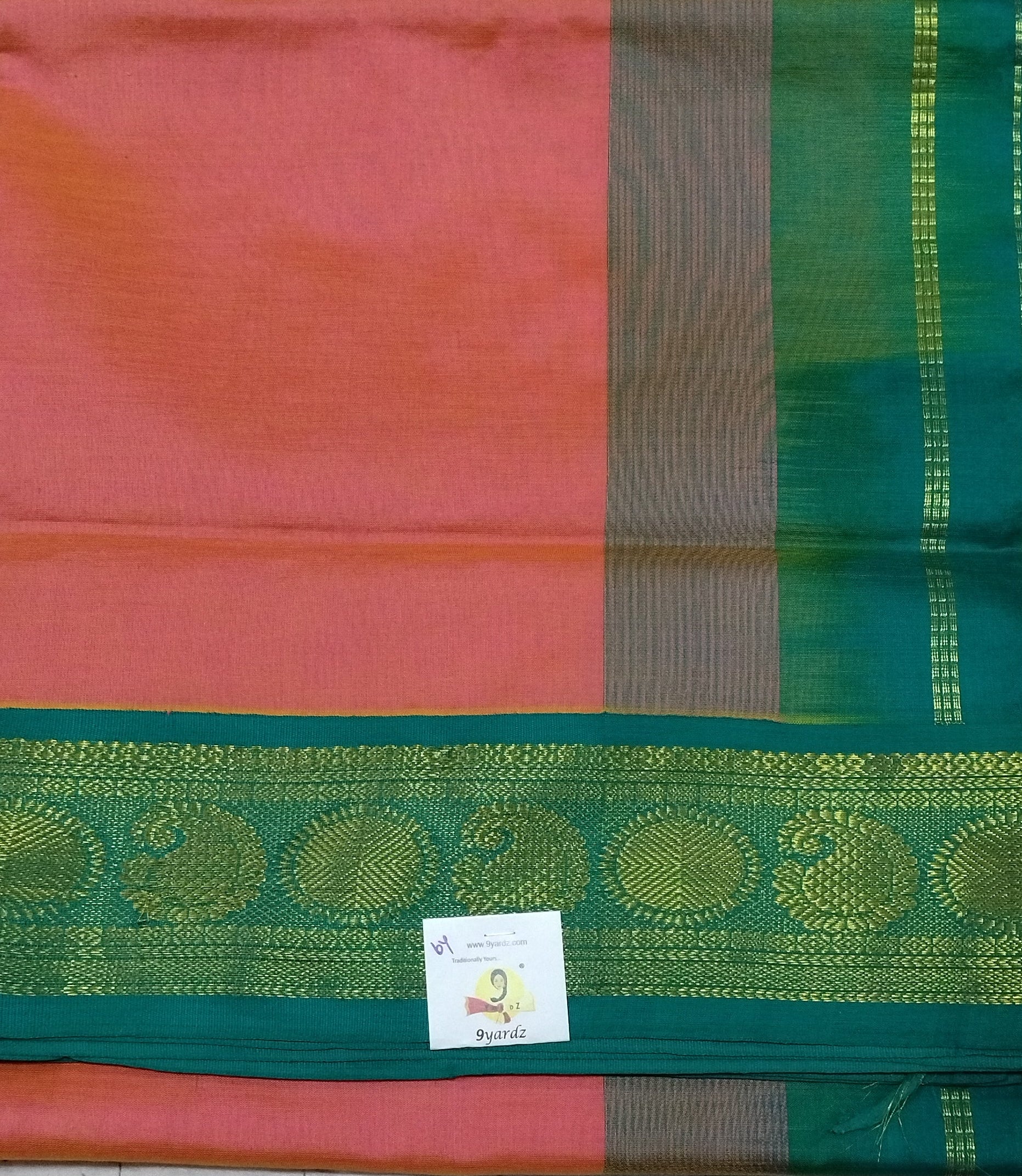 Semi silk Plain Korvai 6Yards