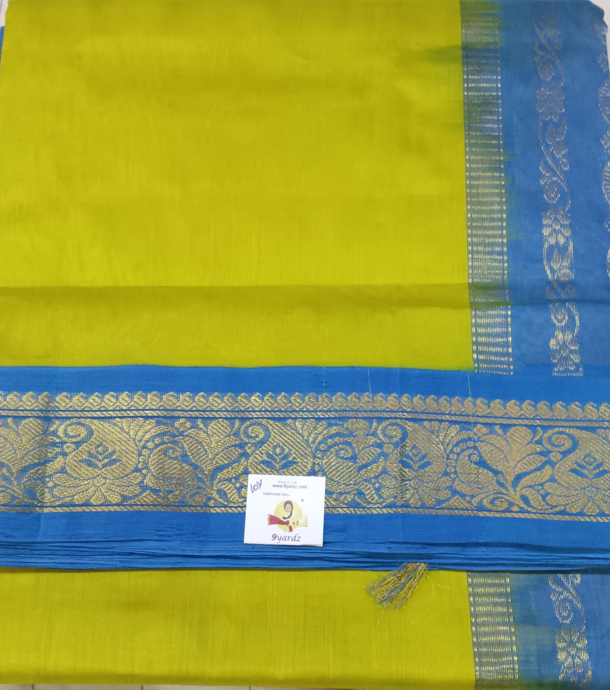 Pure silk cotton -Korvai 10yards madisar