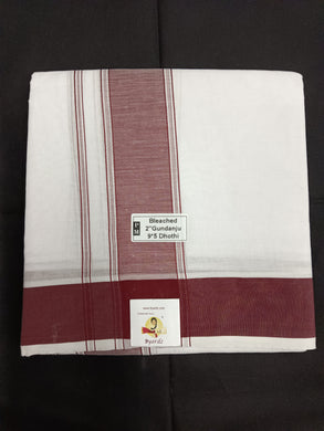 Cotton Dhothi Bleached 9*5