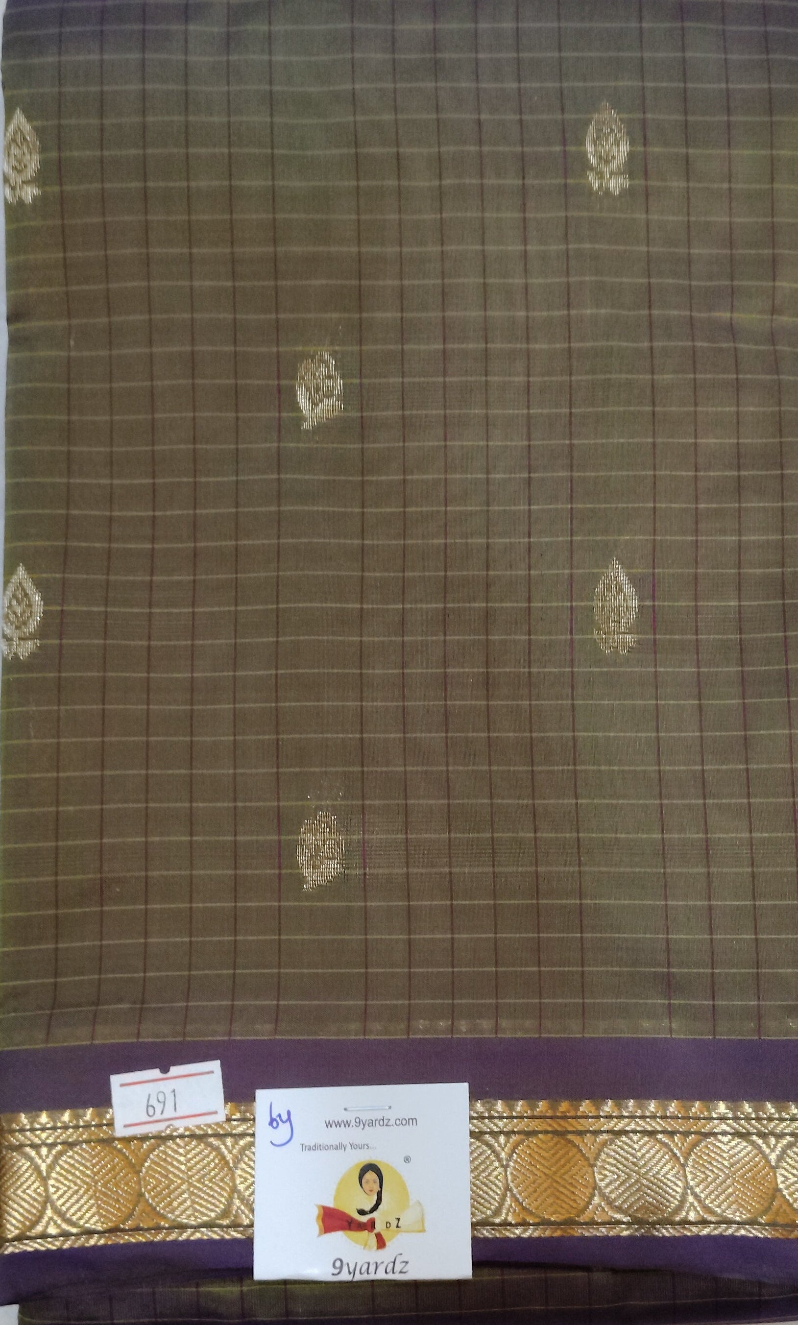 China silk checked 6yardz