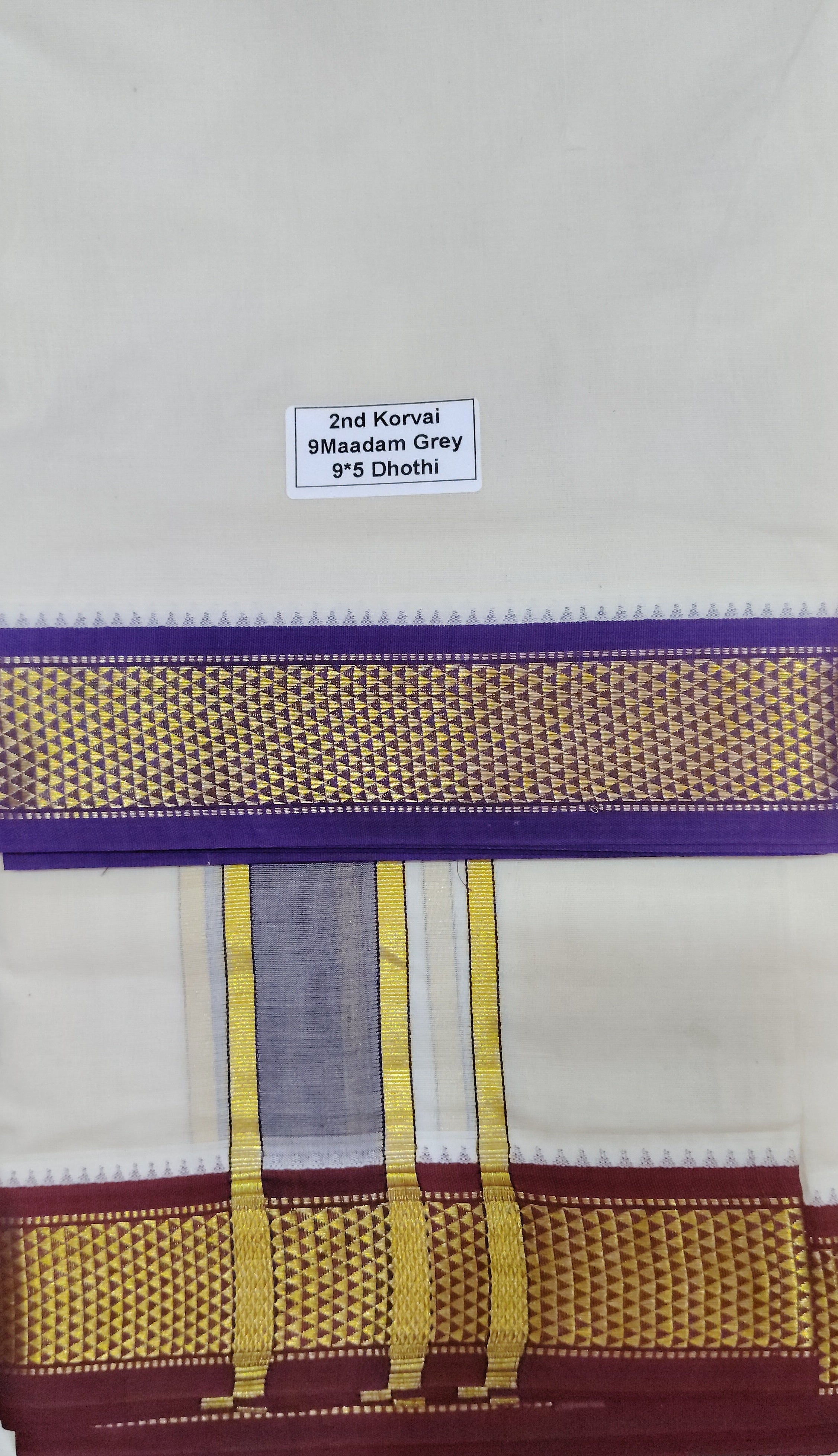 Pure cotton Muhurtham dhoti 9*5 9maadampet