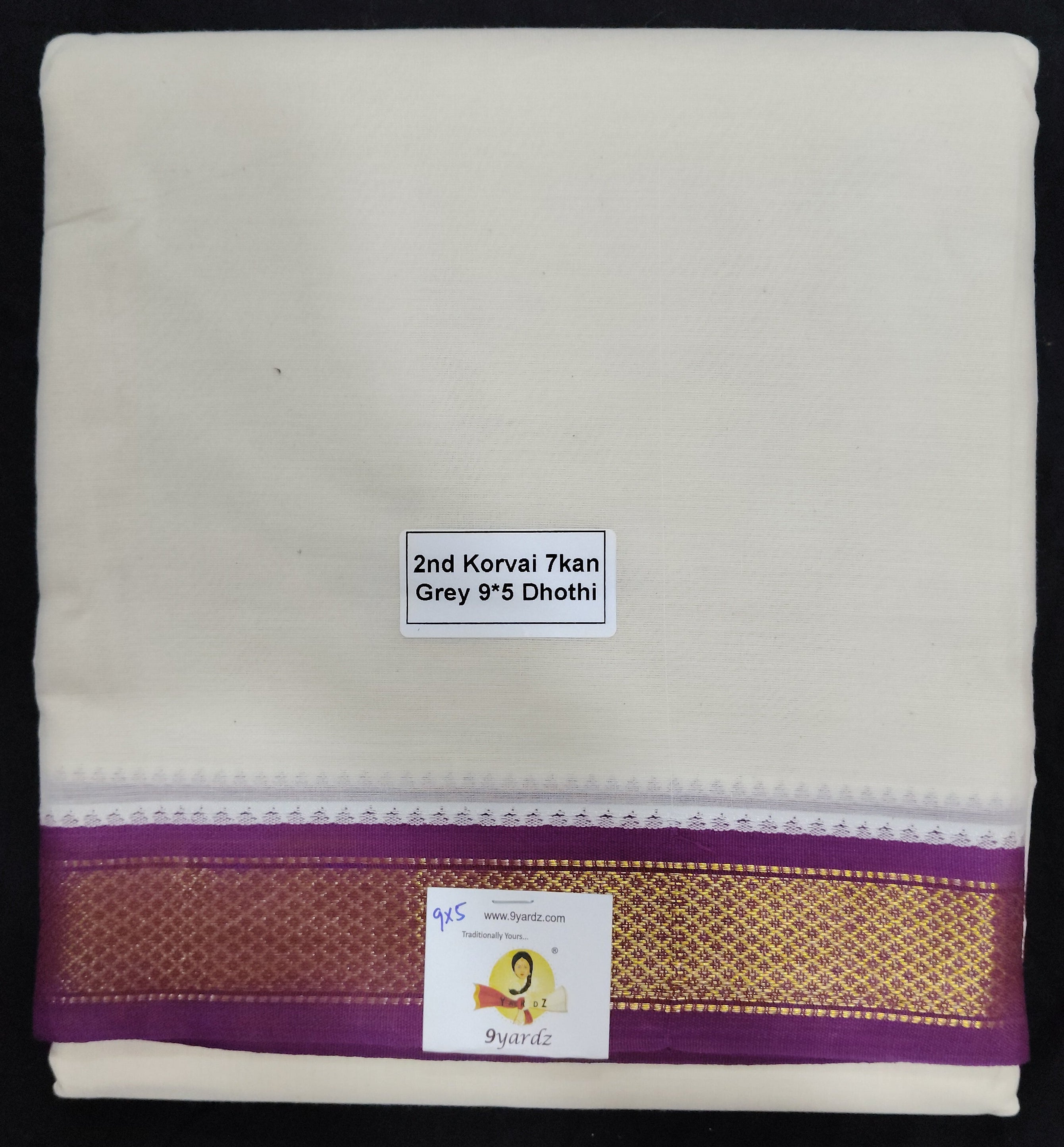 Pure cotton Muhurtham 7kann dhoti 9*5