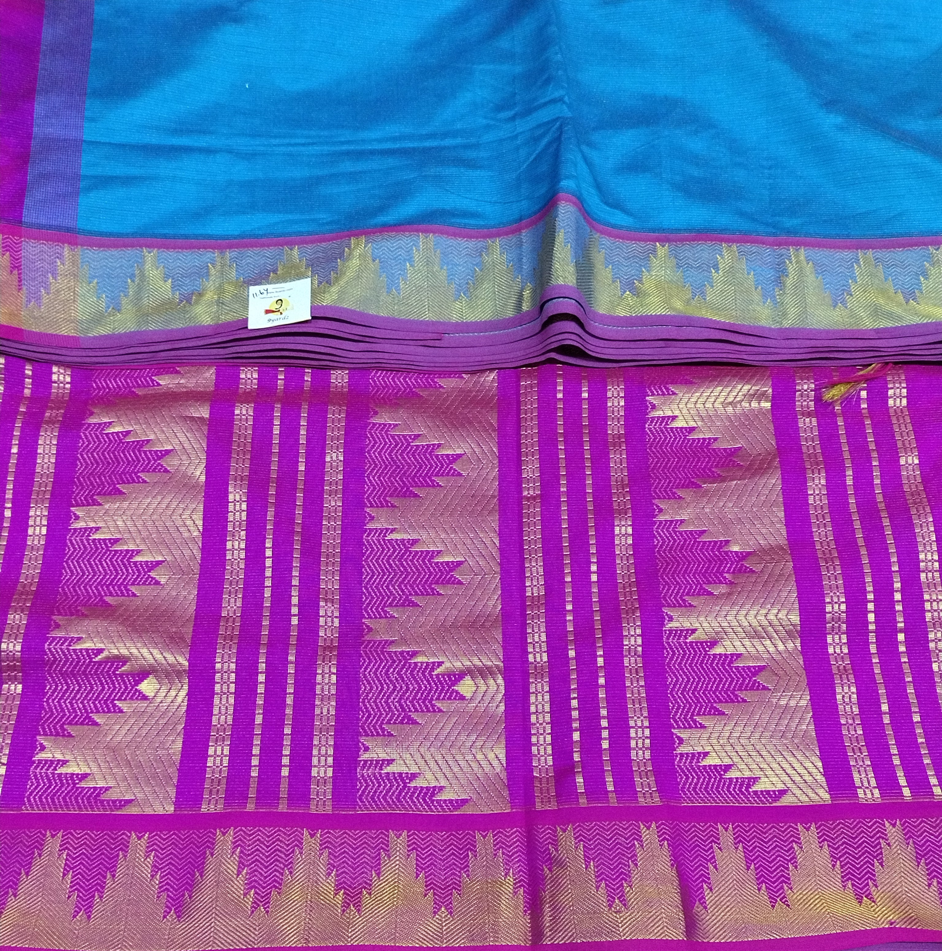 Semi Silk cotton Vairavoosi 11.6yardz