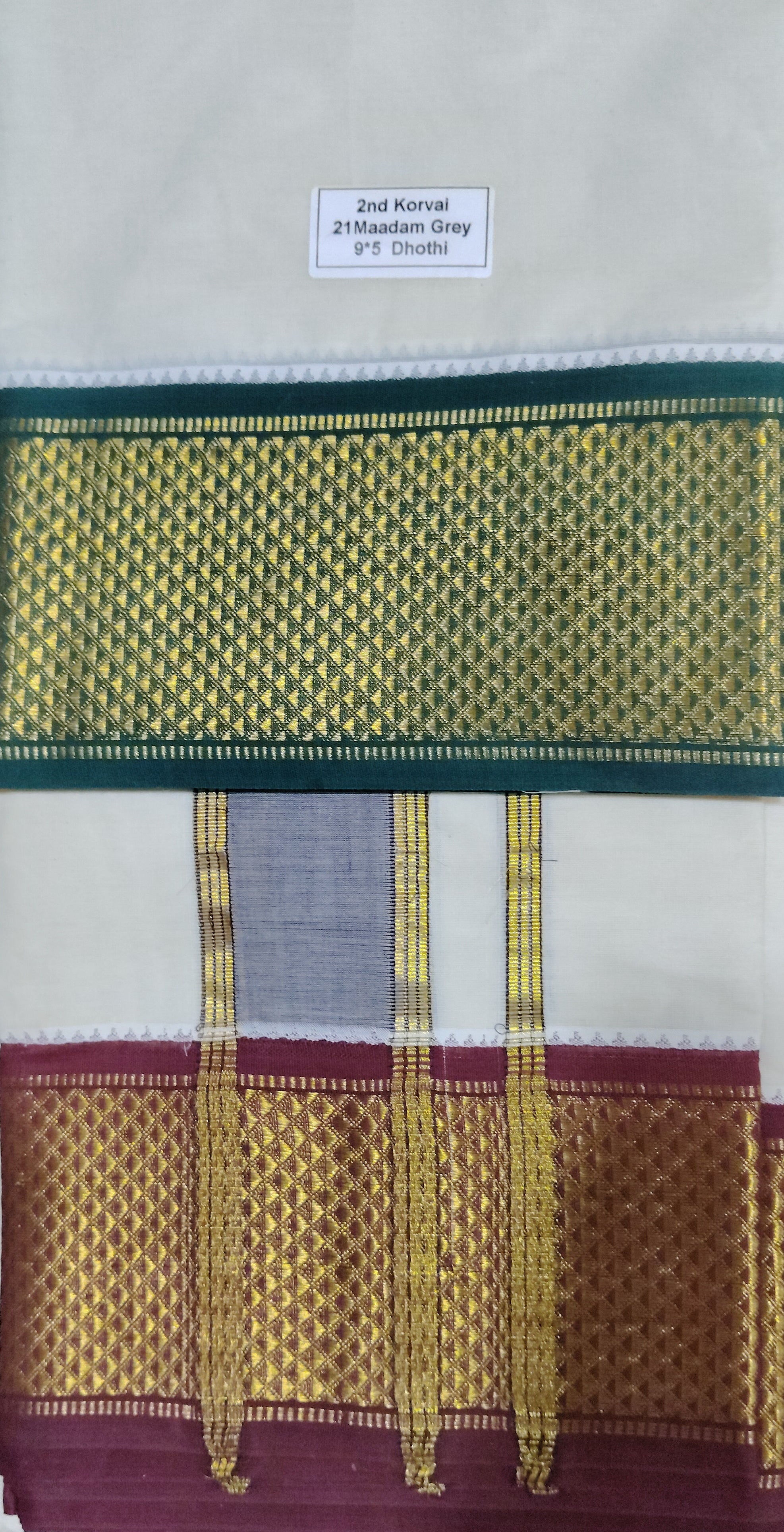 Pure cotton Muhurtham dhoti 9*5 21maadampet