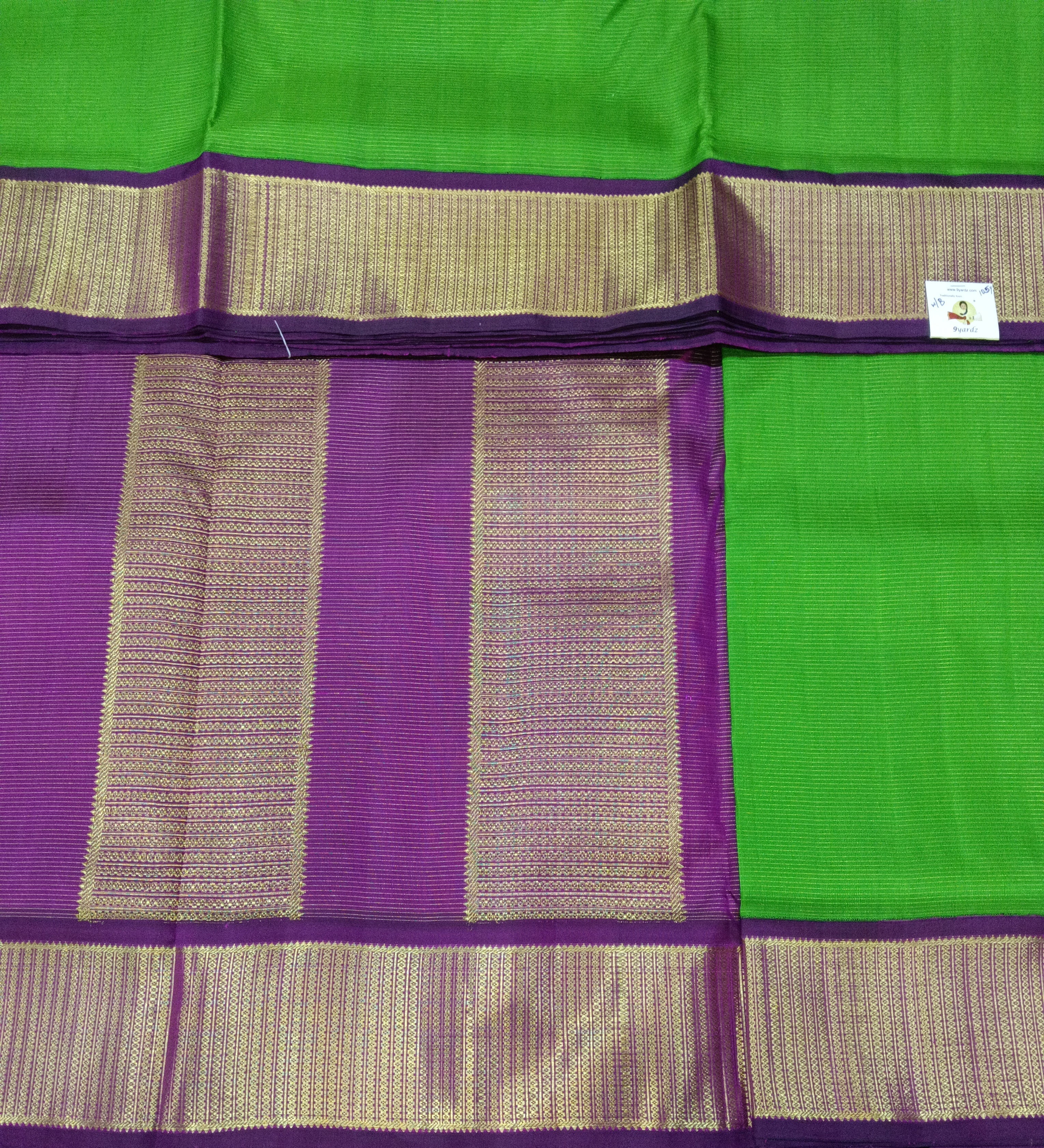 Pure Kanchipuram Silk Madisar Vairavoosi|10yards