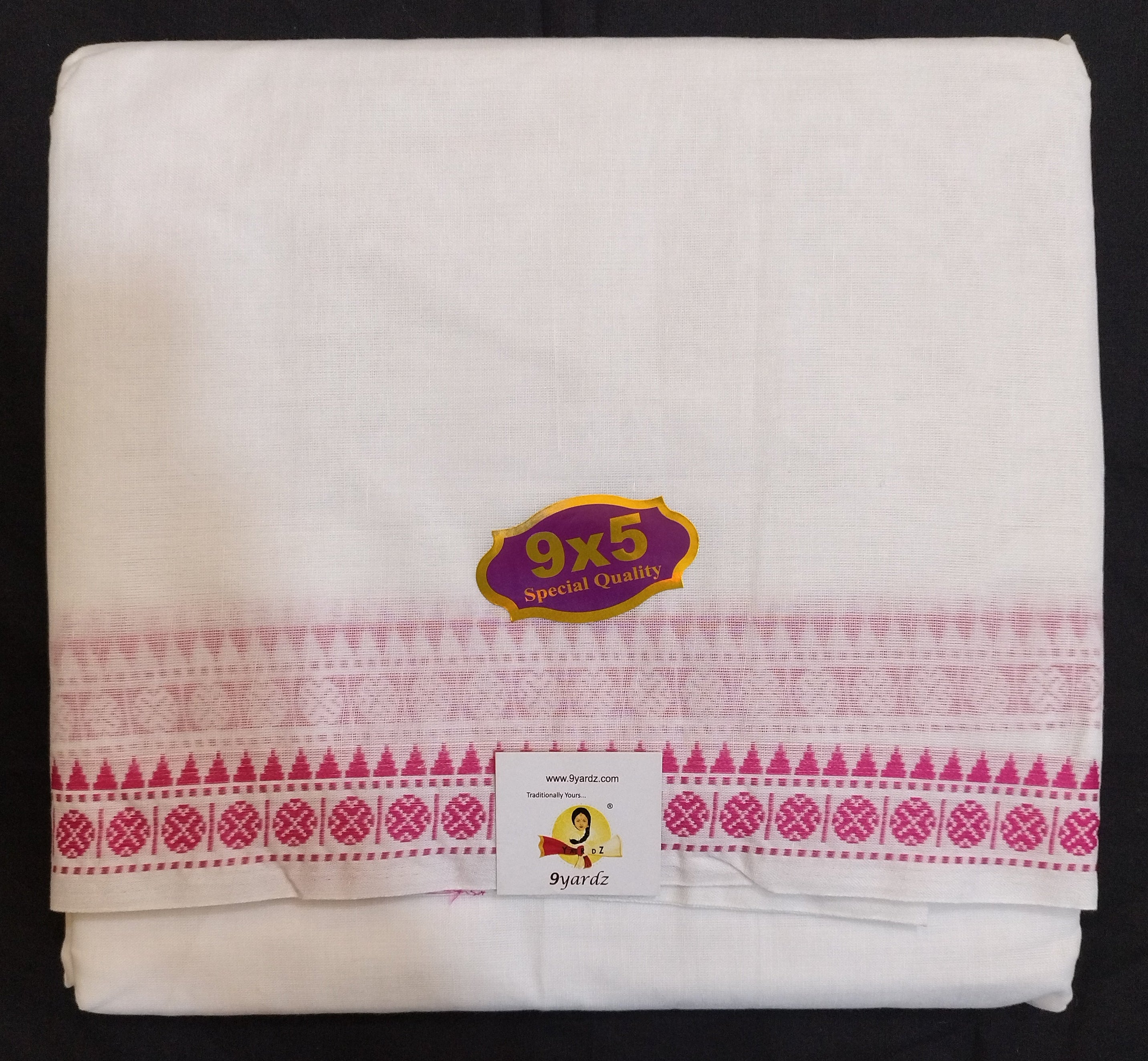 Cotton Dhothi bleached 9*5