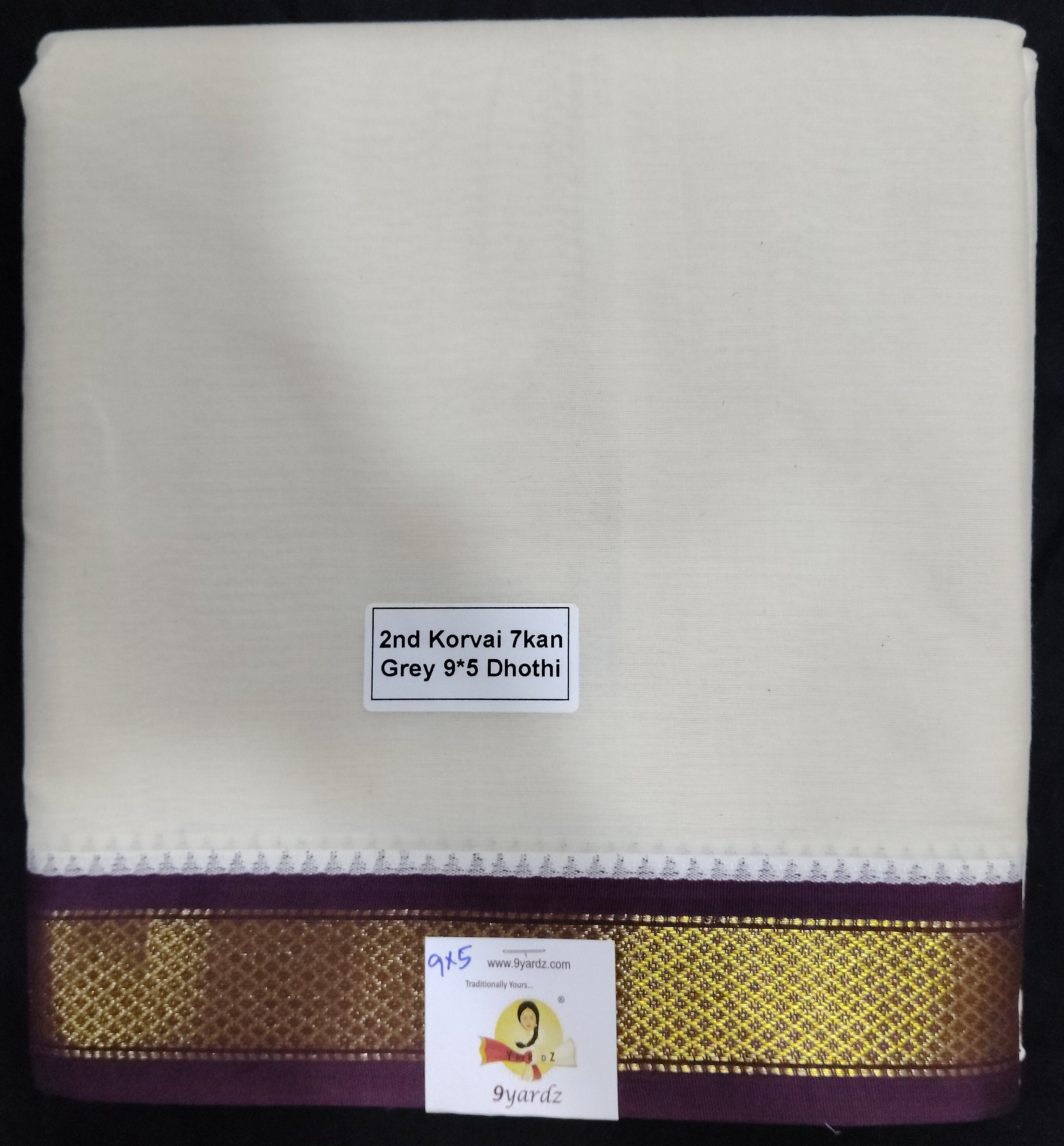 Pure cotton Muhurtham 7kann dhoti 9*5