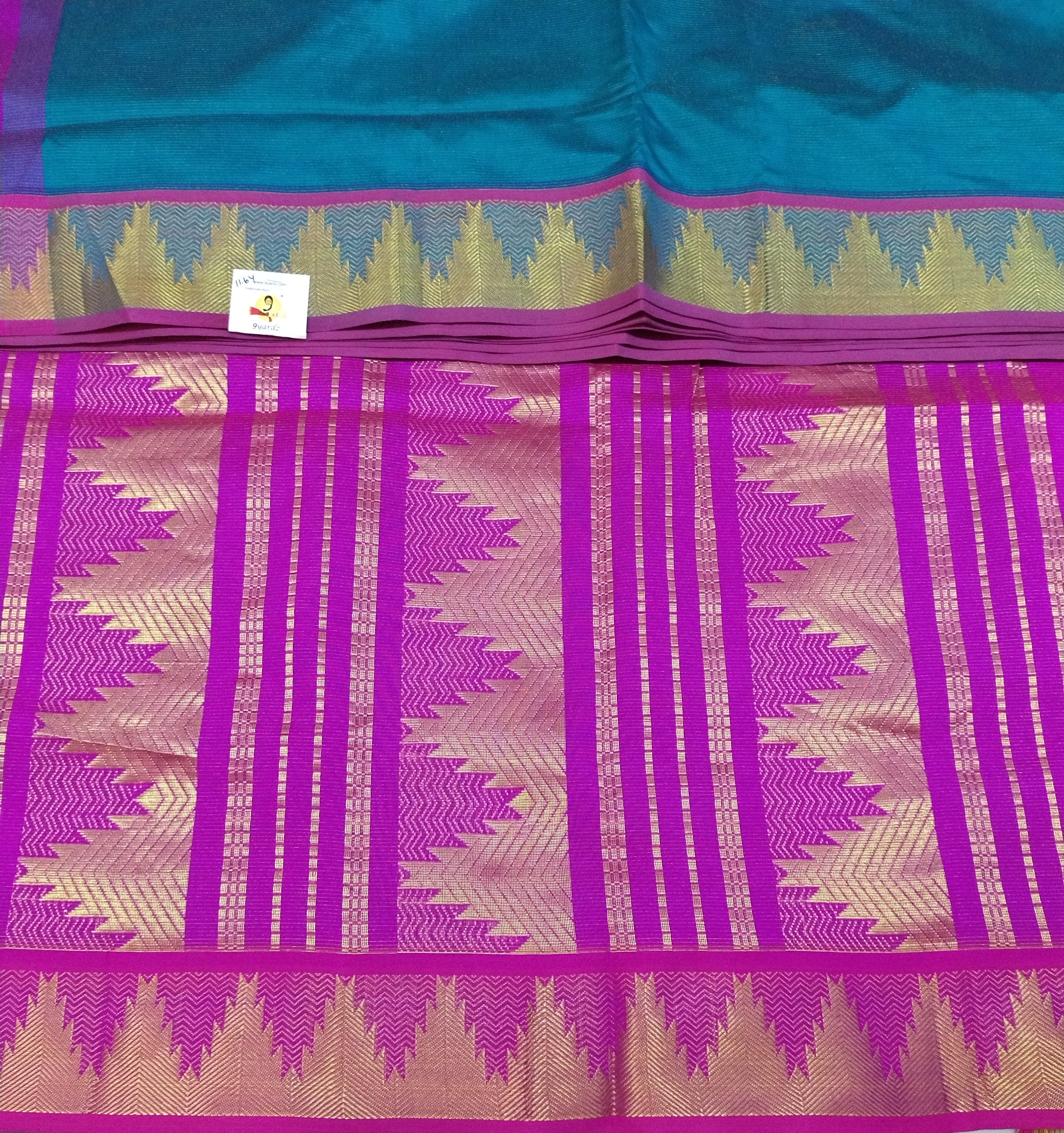 Semi Silk cotton Vairavoosi 11.6yardz