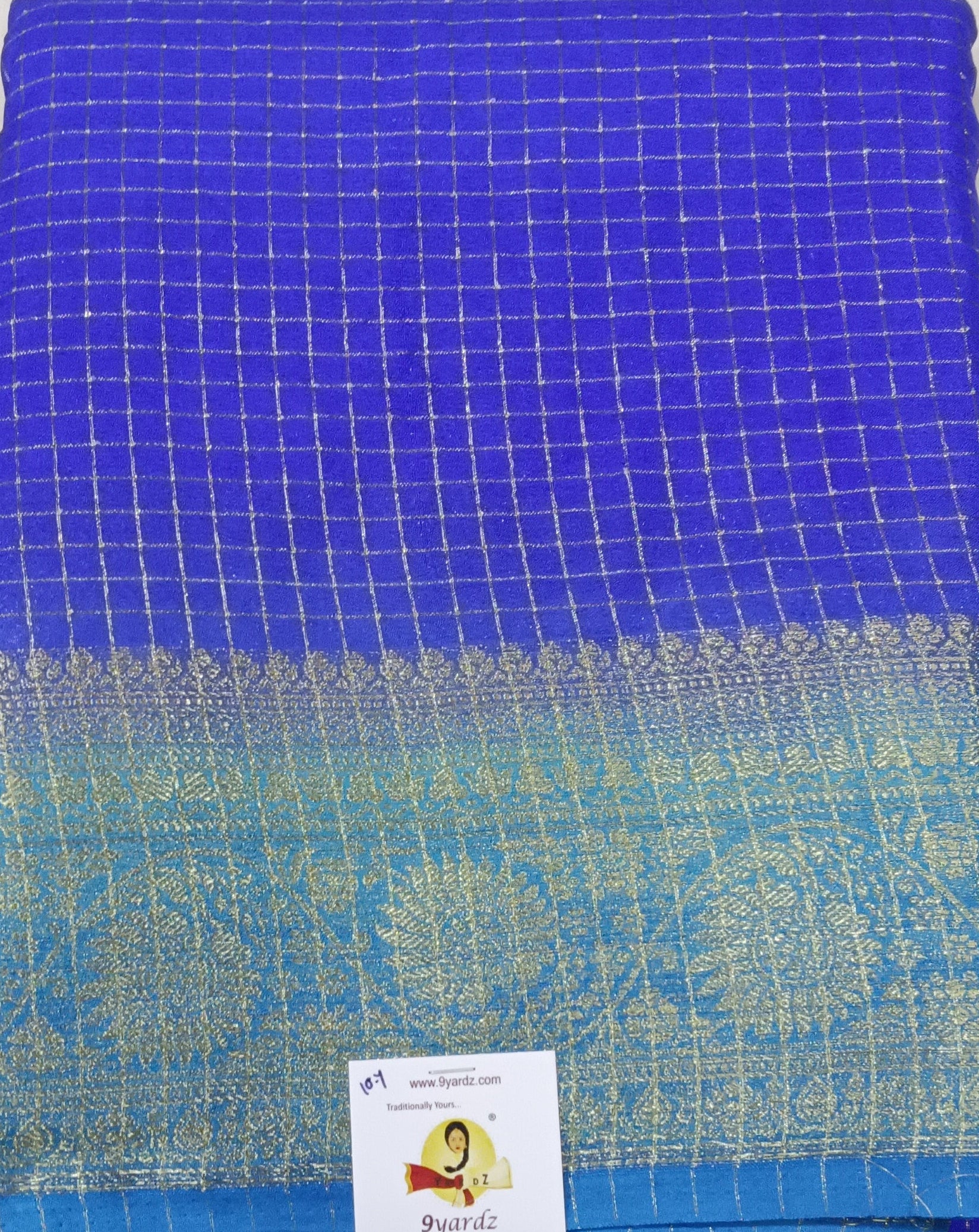 Mysore crepe silk checked (synthetic)