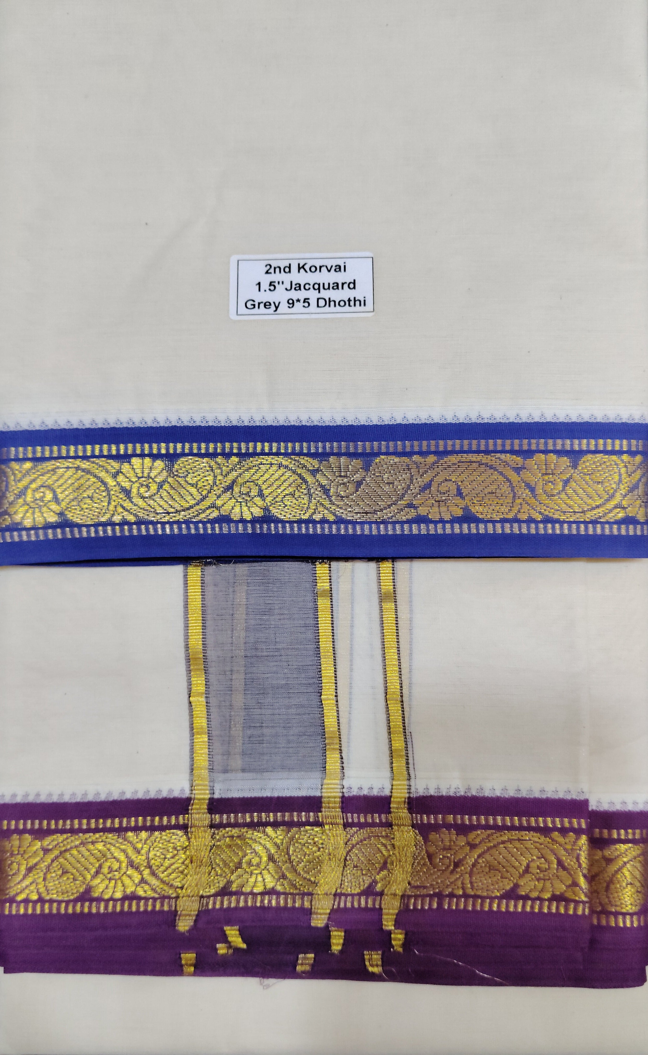 Pure cotton Muhurtham dhoti 9*5