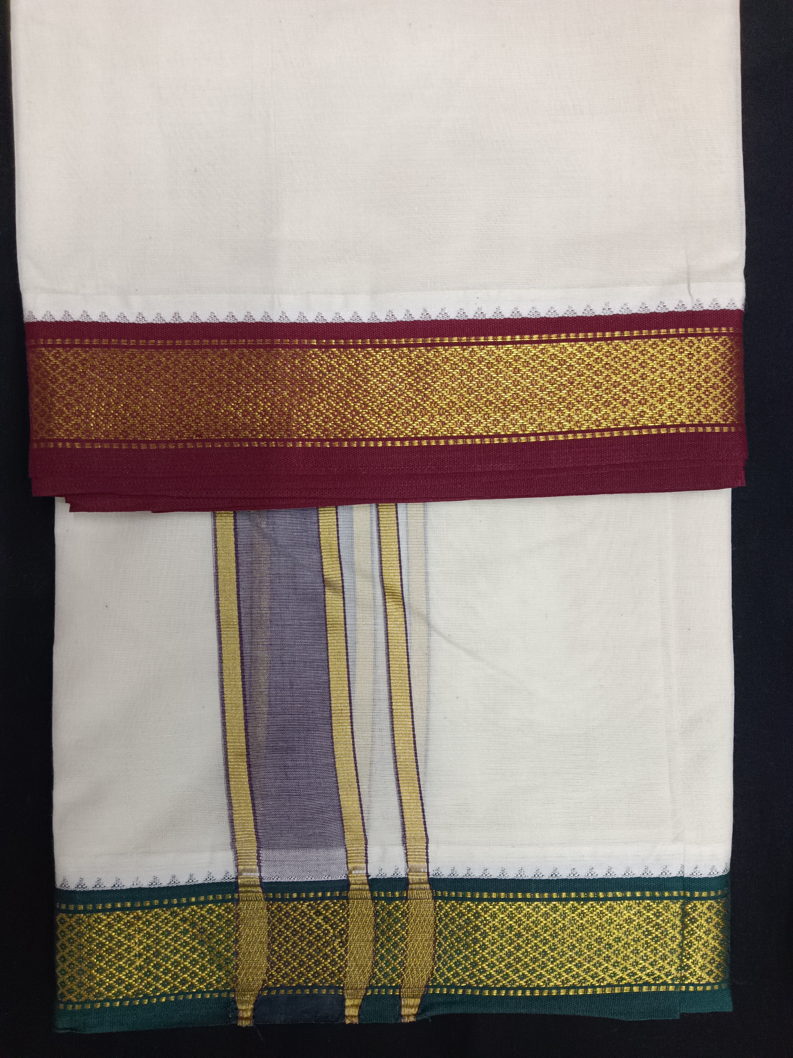 Pure cotton Muhurtham 7kann dhoti 9*5