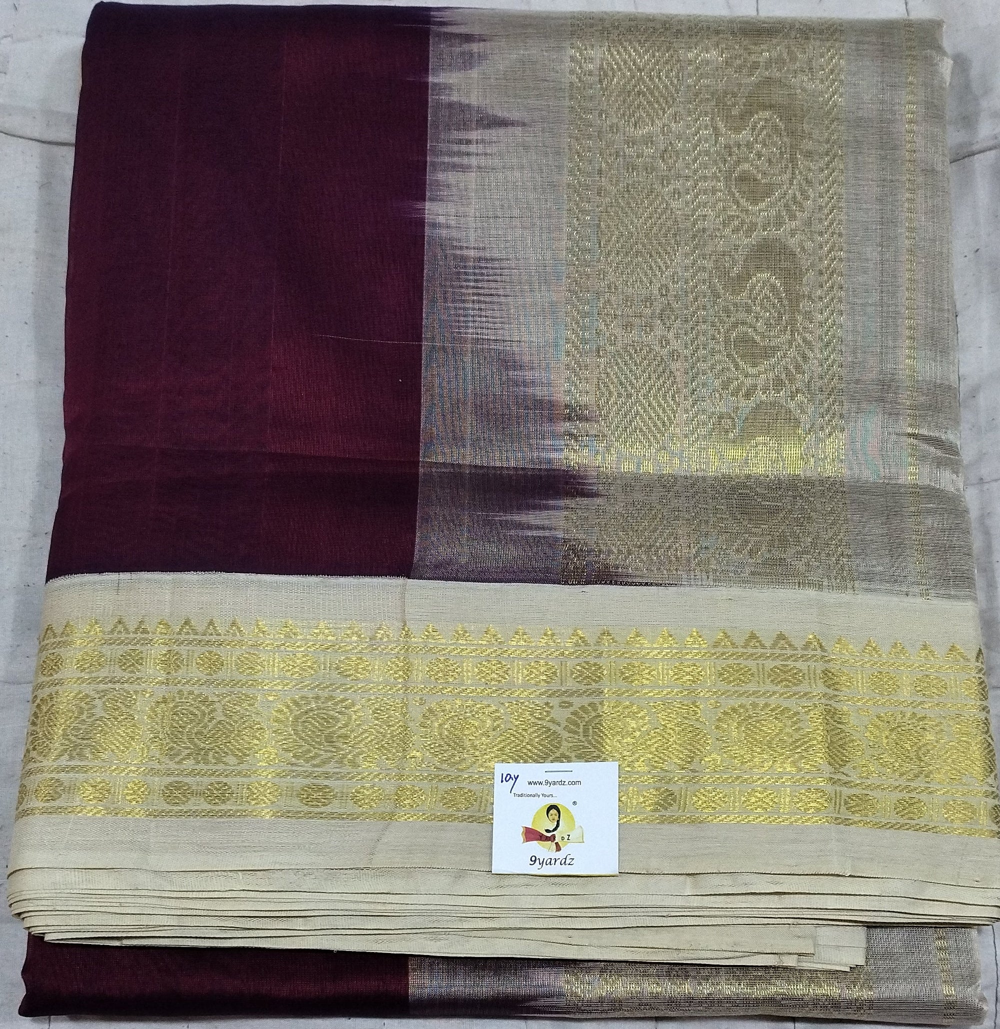 Pure silk cotton -Korvai 10yards madisar