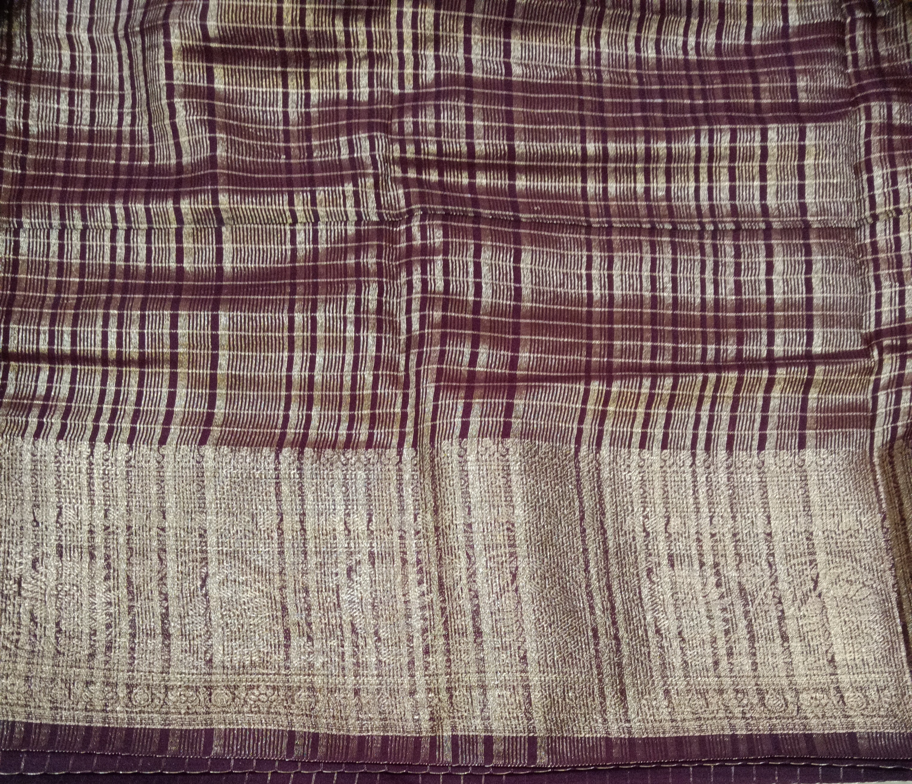 Mysore crepe silk checked (synthetic)