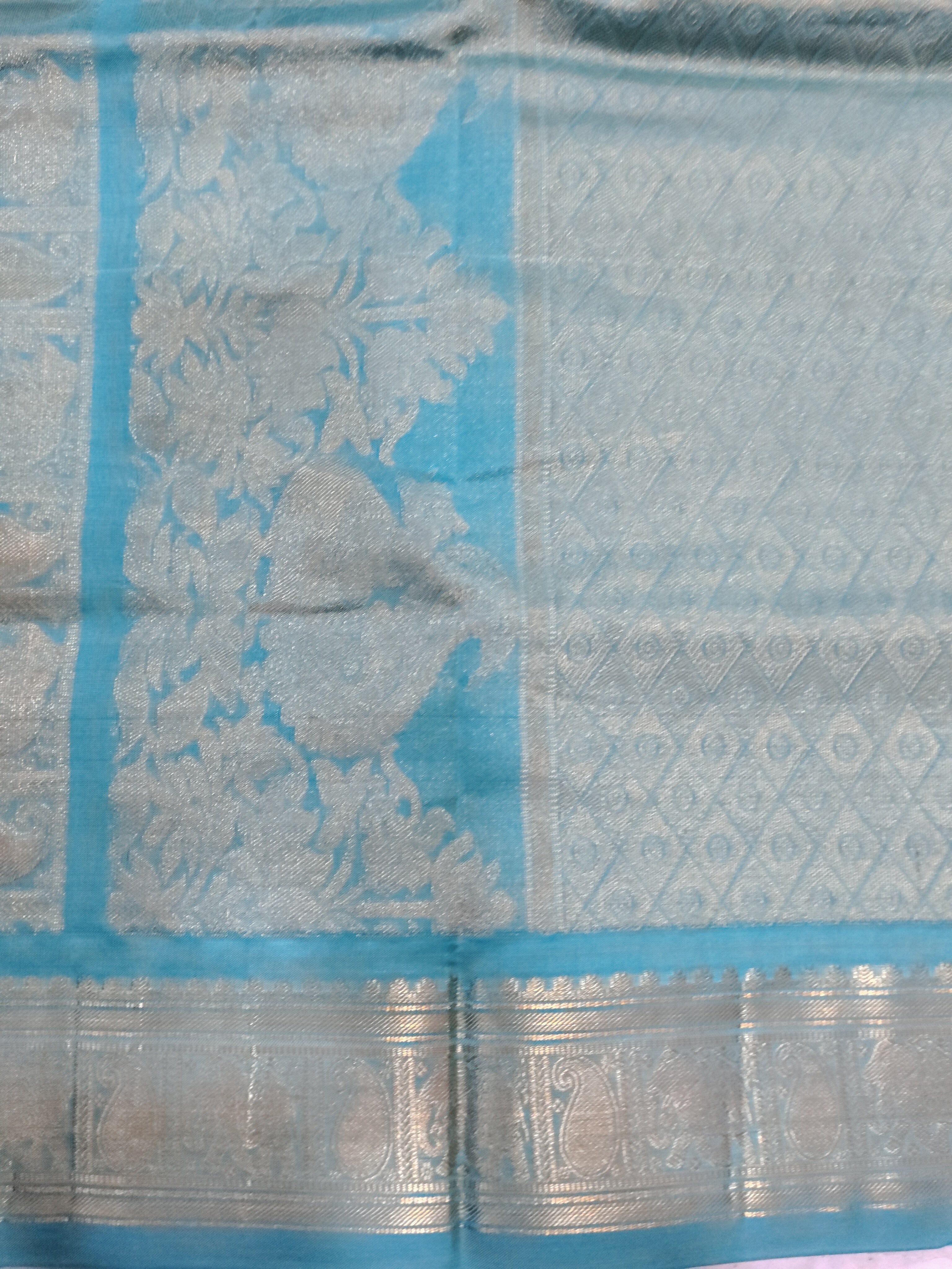 Semi silk Plain 6Yards