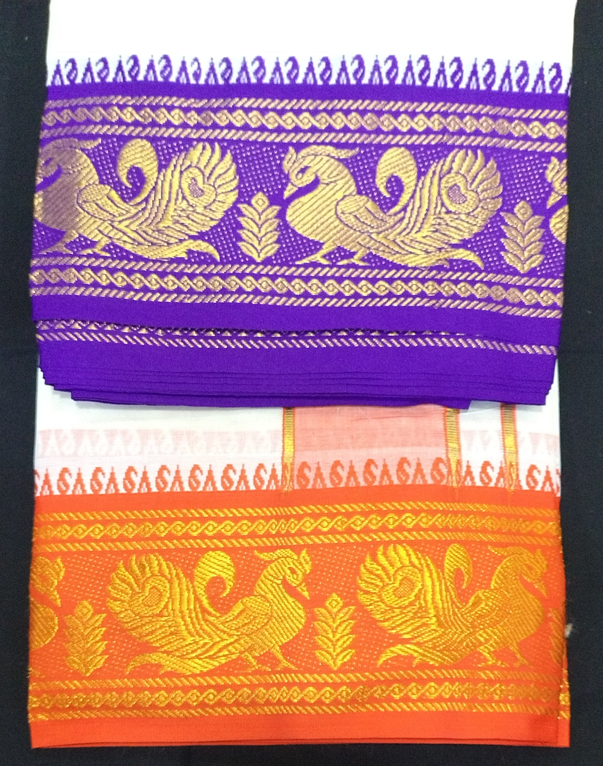 Cotton Unbleached Jacquard dhoti 10*6