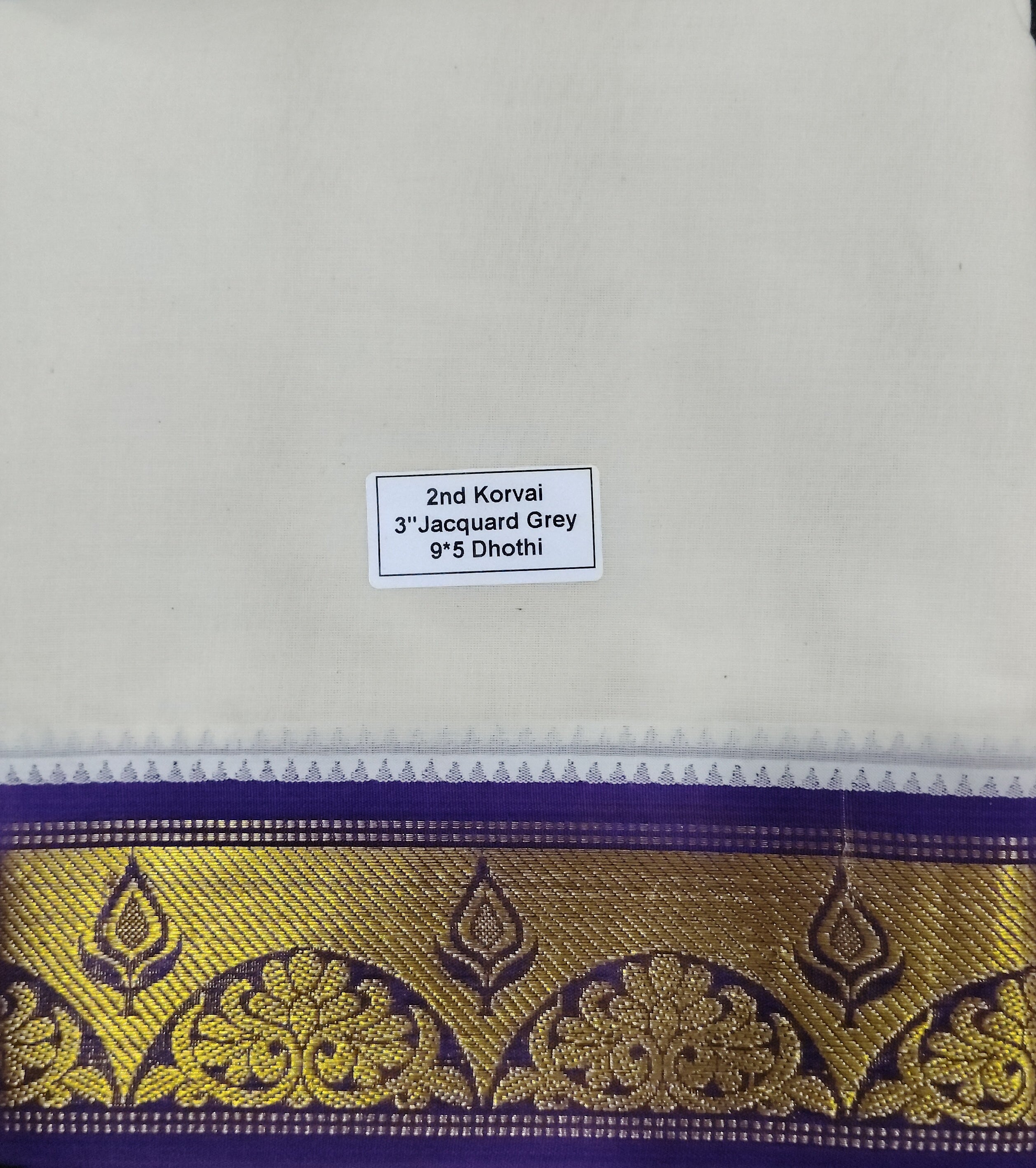 Pure cotton Muhurtham Jacquard dhoti 9*5